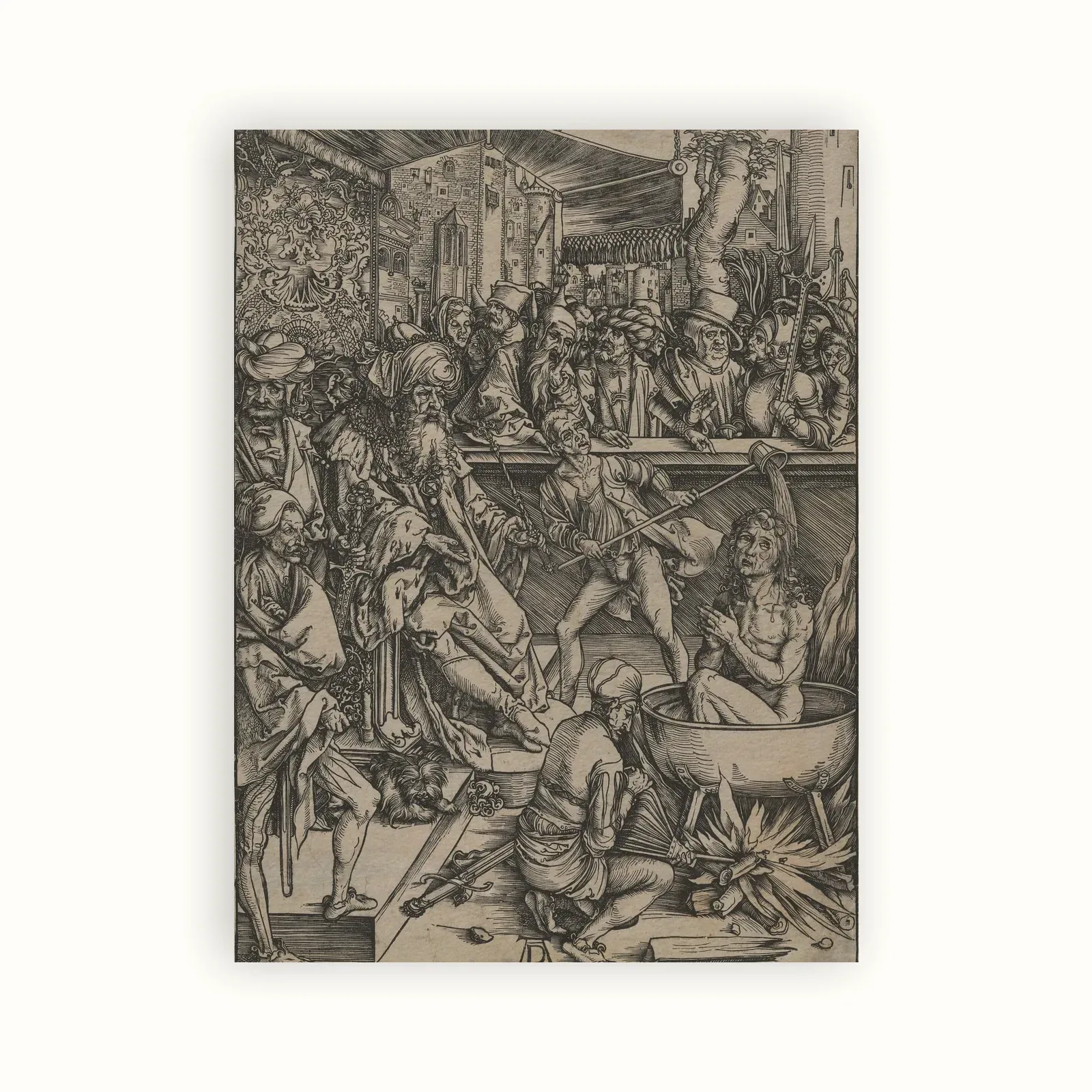 The Martyrdom of Saint John by Albrecht Dürer, probably c. 1496–1498: as a fine art print