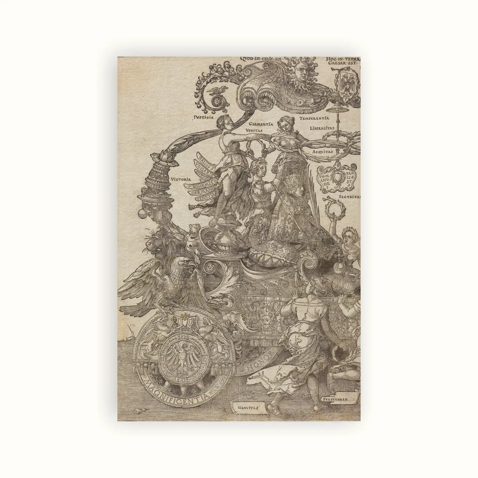The Triumphal Chariot of Maximilian I (The Great Triumphal Car) [plate 1 of 8] by Albrecht Dürer, 1523: as a fine art print