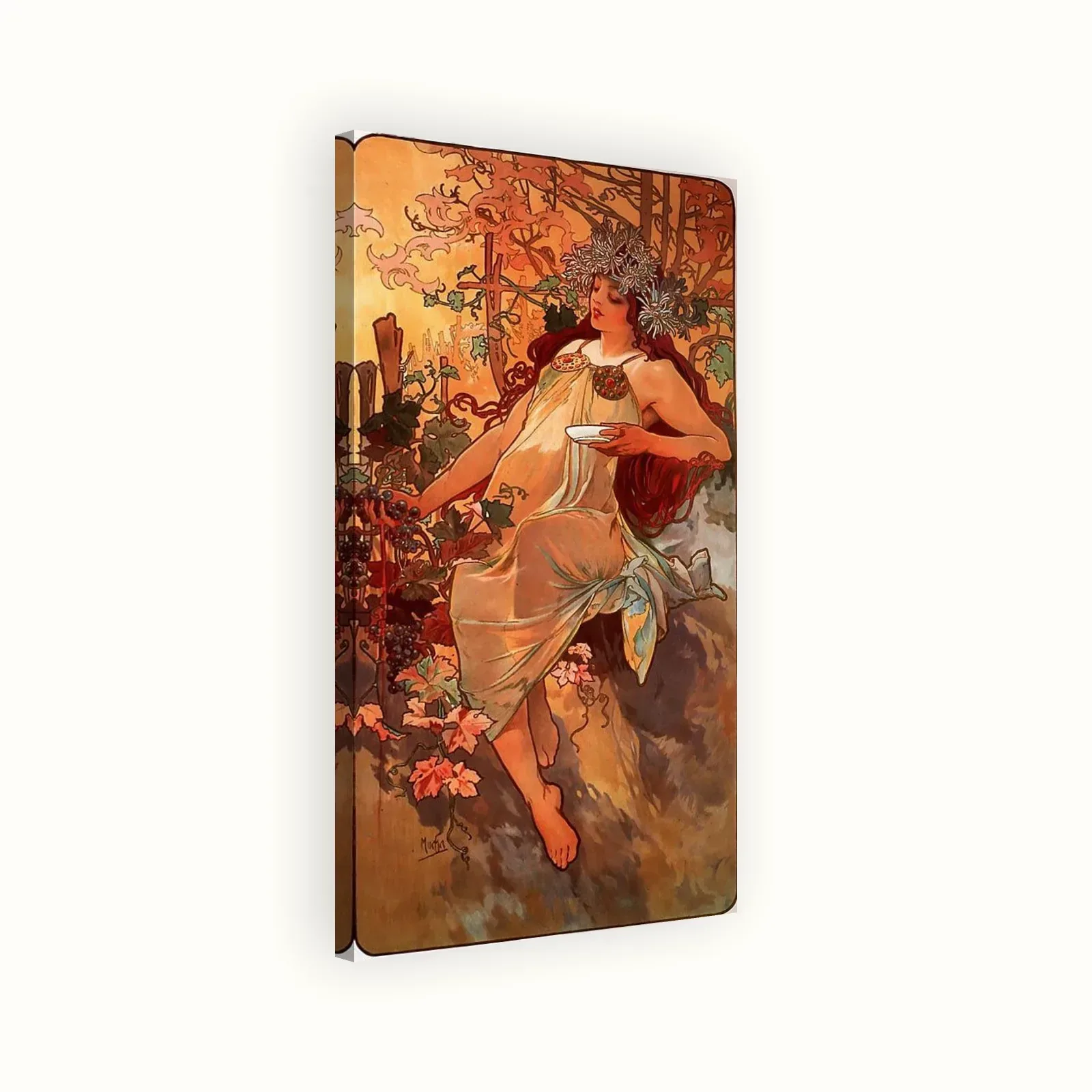 Autumn, from The Seasons by Alphonse Mucha, 1896: Stretched canvas