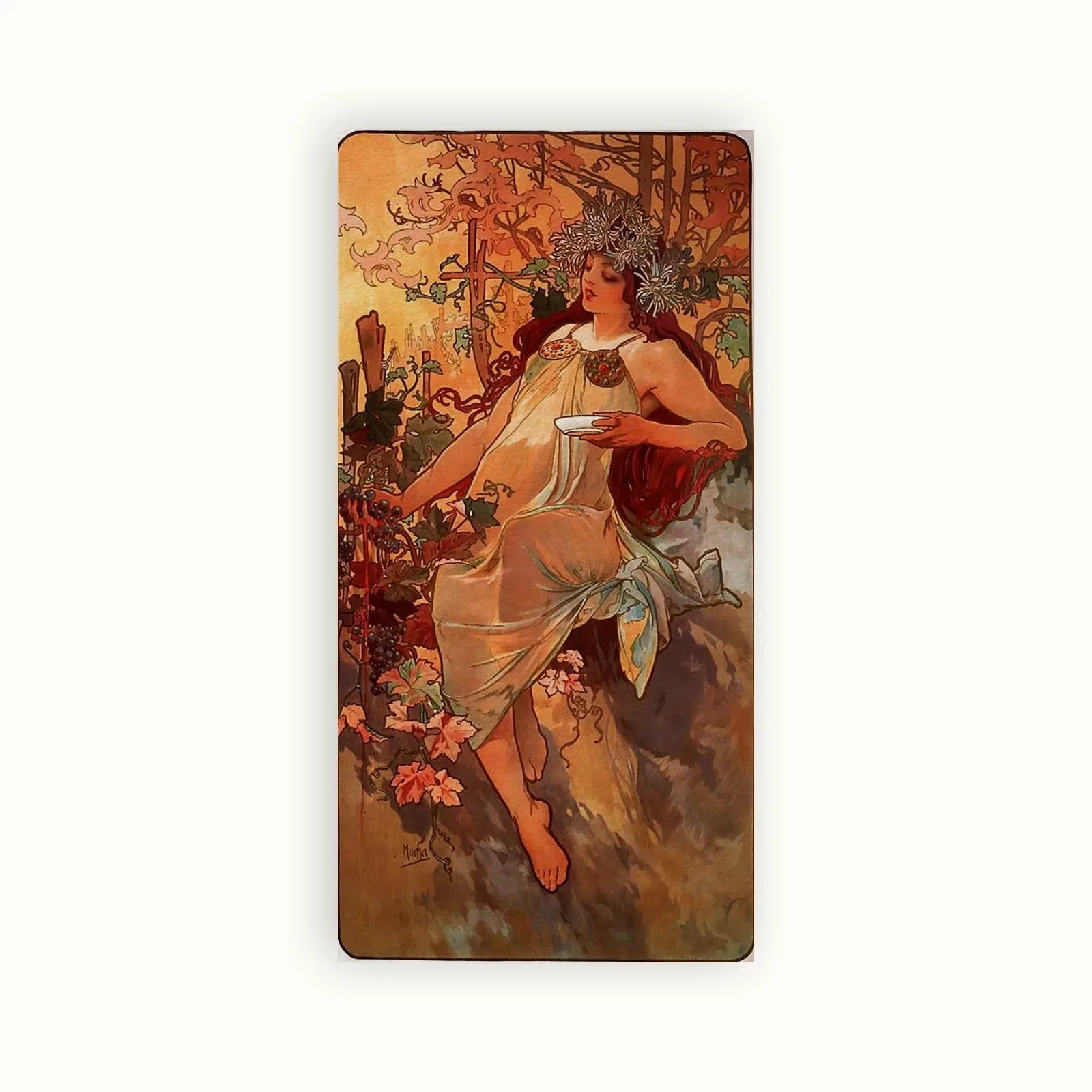 Autumn, from The Seasons by Alphonse Mucha, 1896: as a fine art print