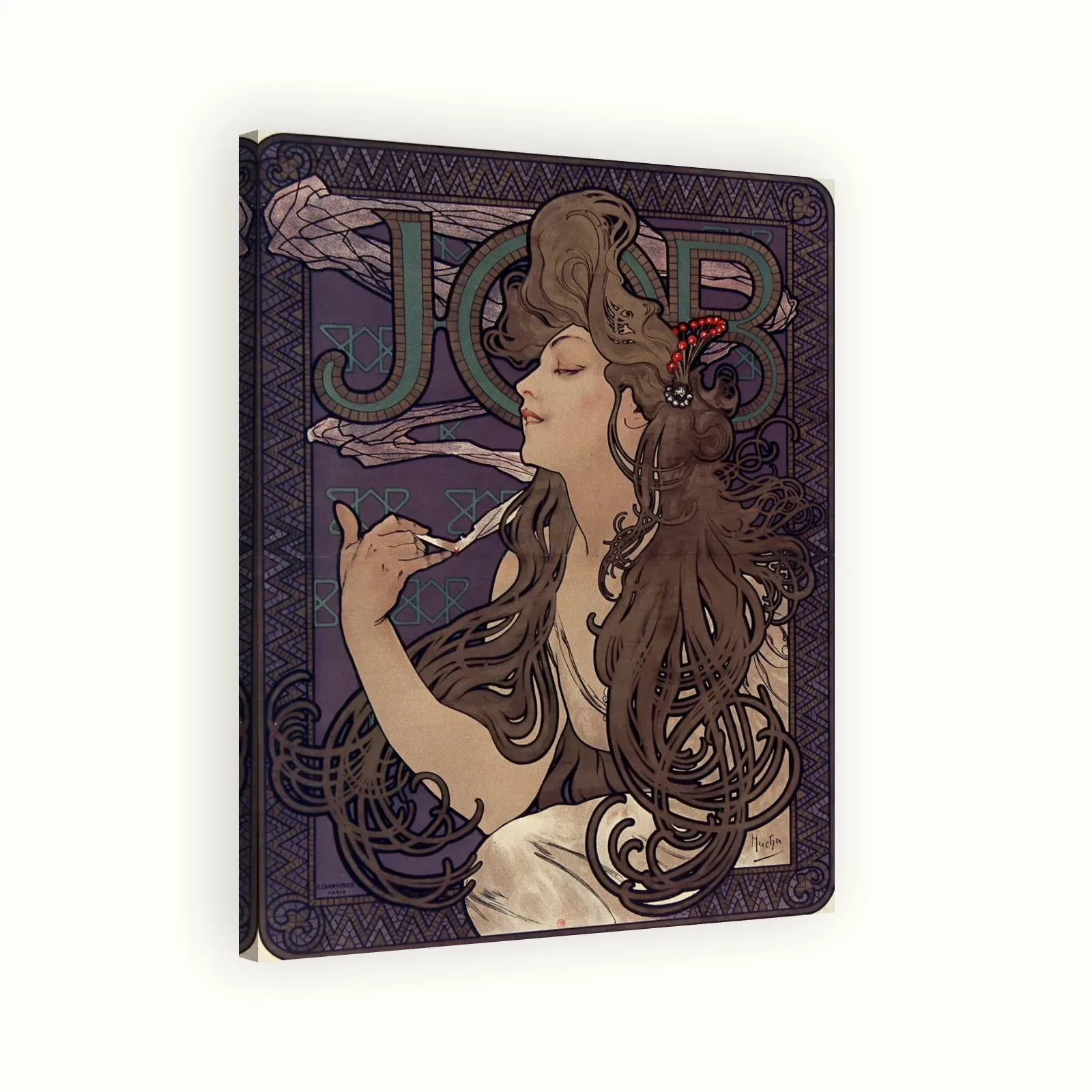 Job by Alphonse Mucha, 1896: Stretched canvas
