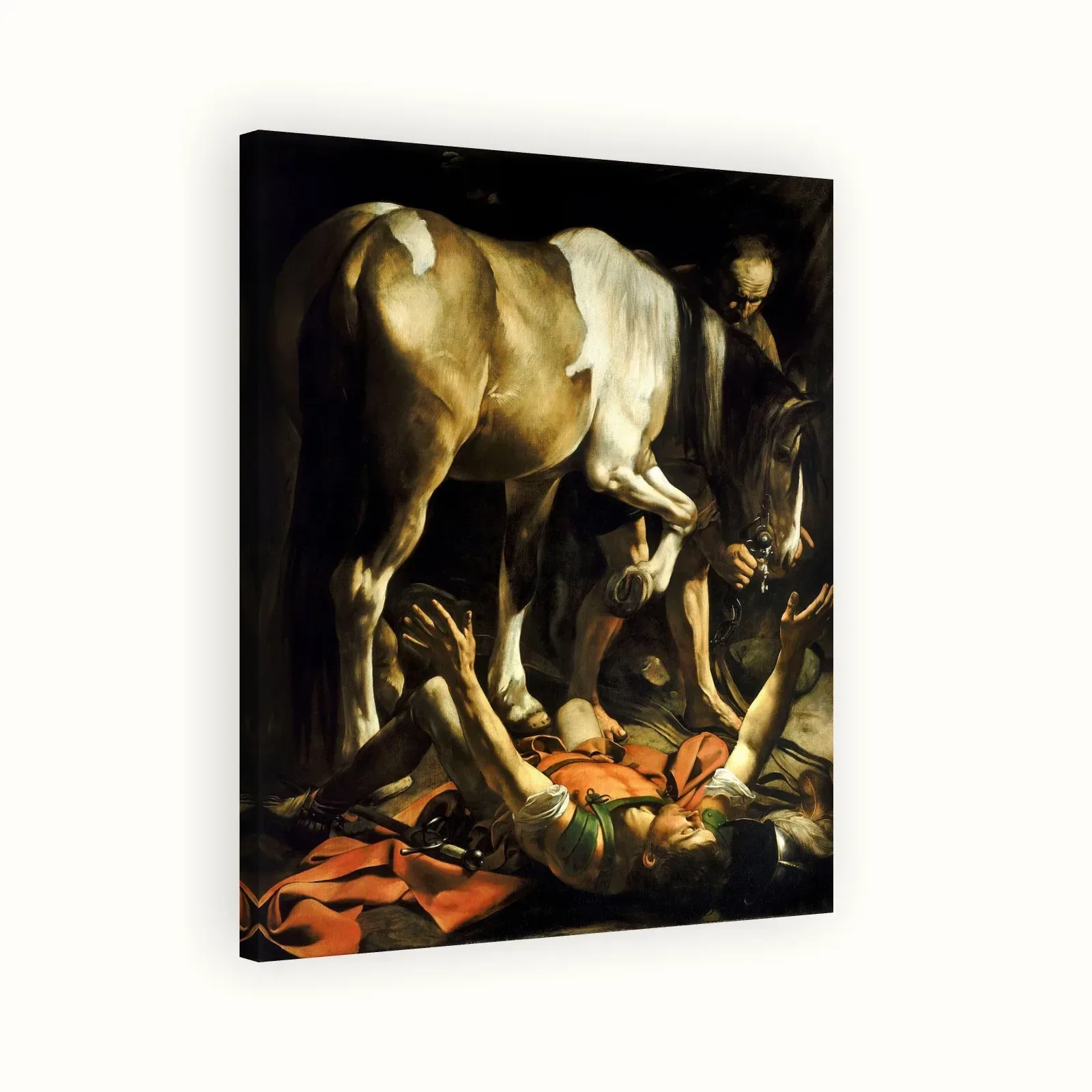 Conversion on the Way to Damascus by Caravaggio, 1600–1601: Stretched canvas