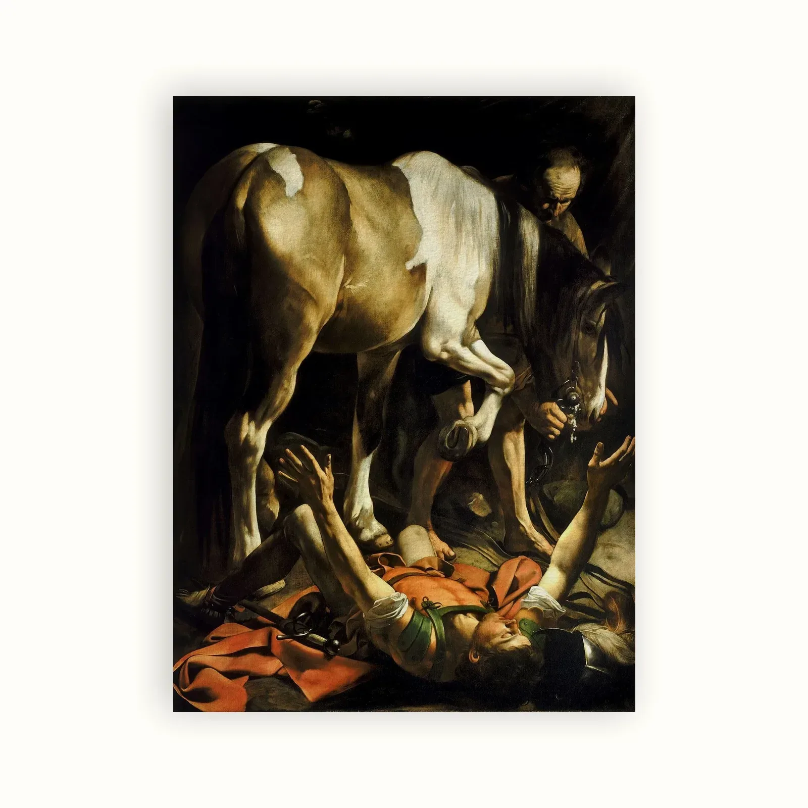 Conversion on the Way to Damascus by Caravaggio, 1600–1601: as a fine art print