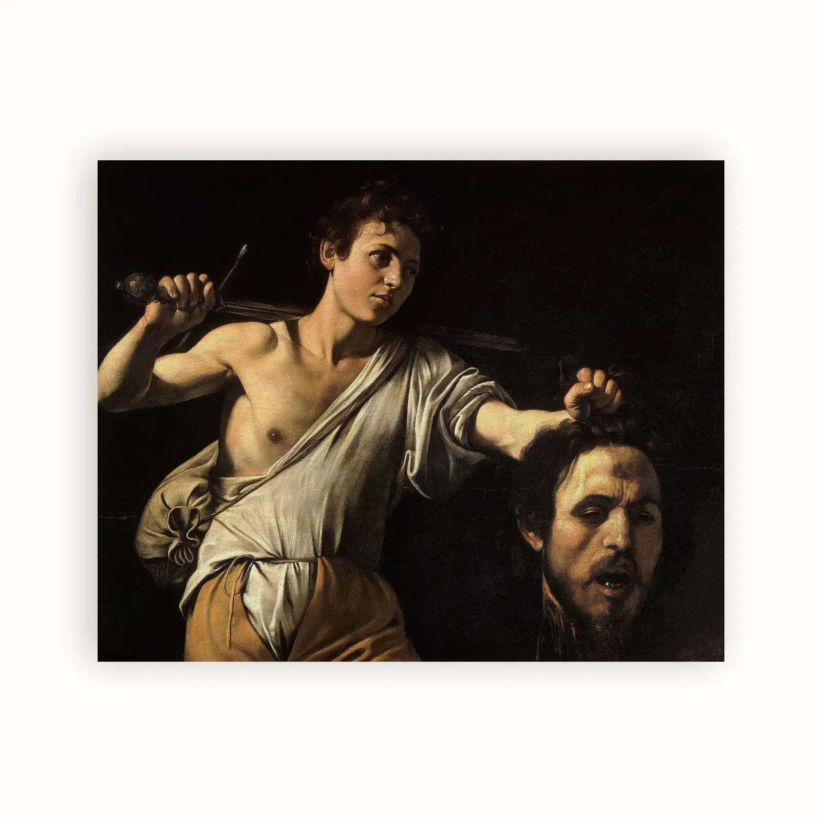 David with the Head of Goliath by Caravaggio, 1607: as a fine art print