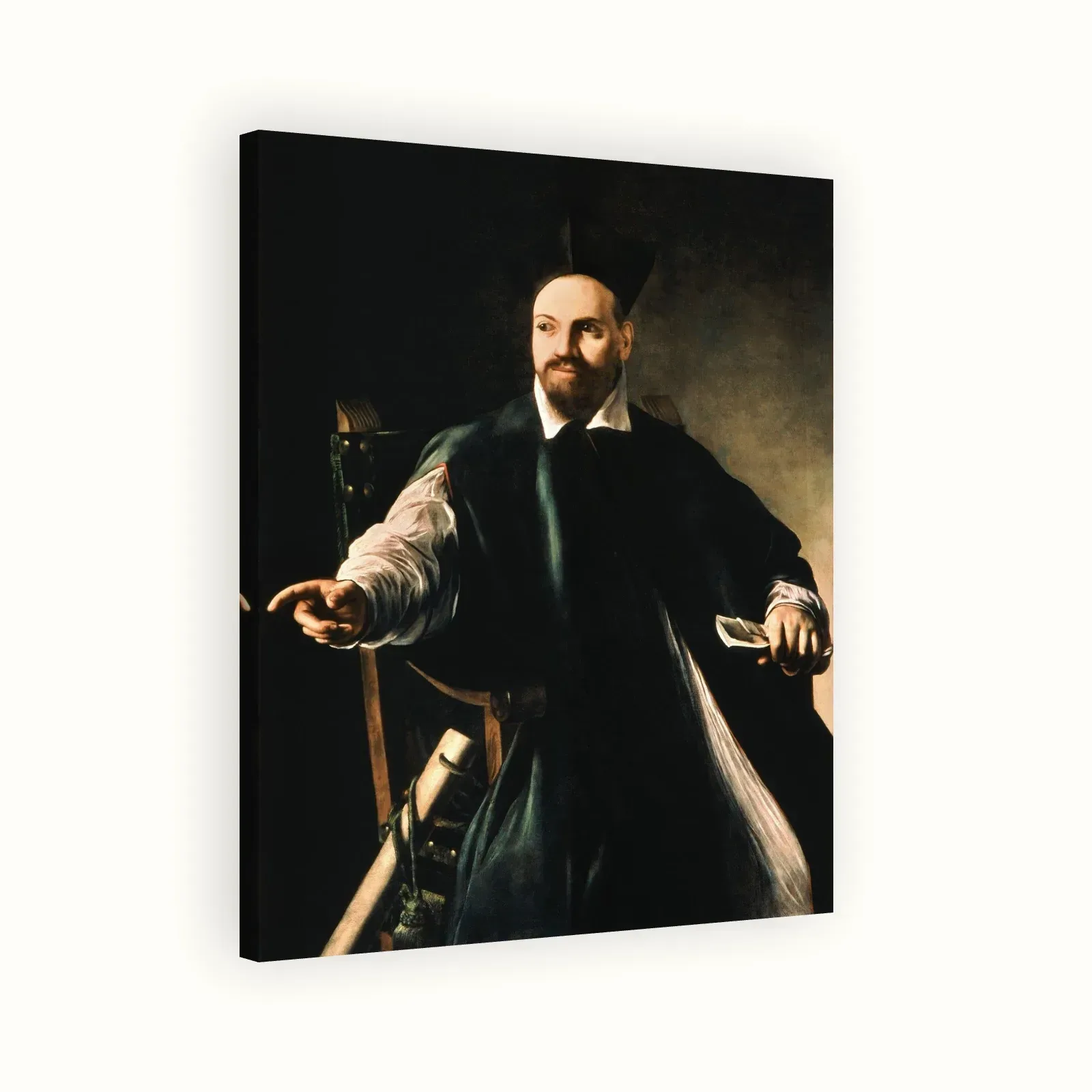 Portrait of Maffeo Barberini, later Pope Urban VIII by Caravaggio, c. 1598: Stretched canvas