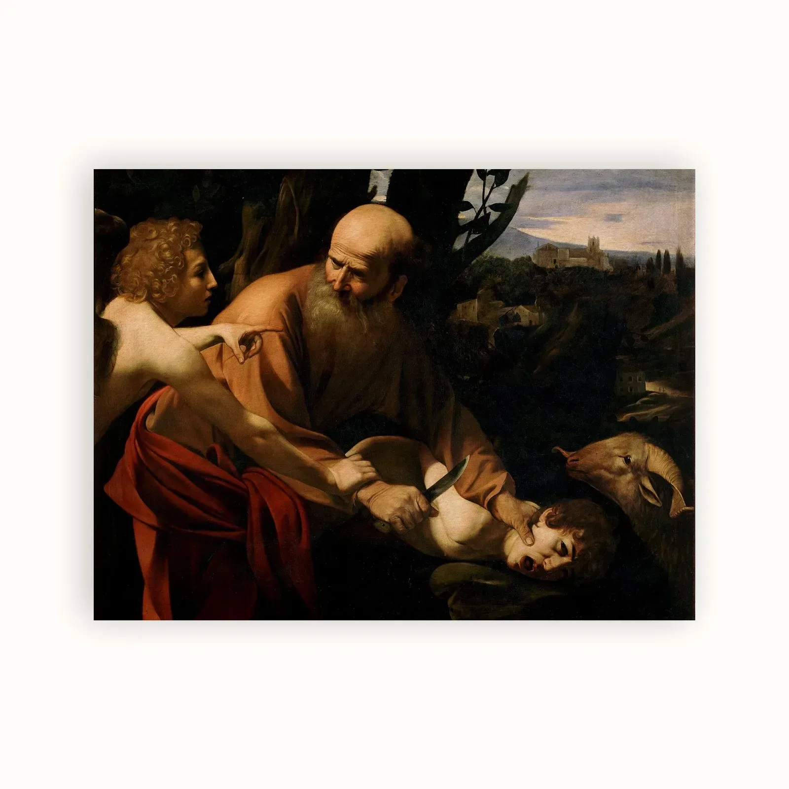 Sacrifice of Isaac by Caravaggio, 1603: as a fine art print