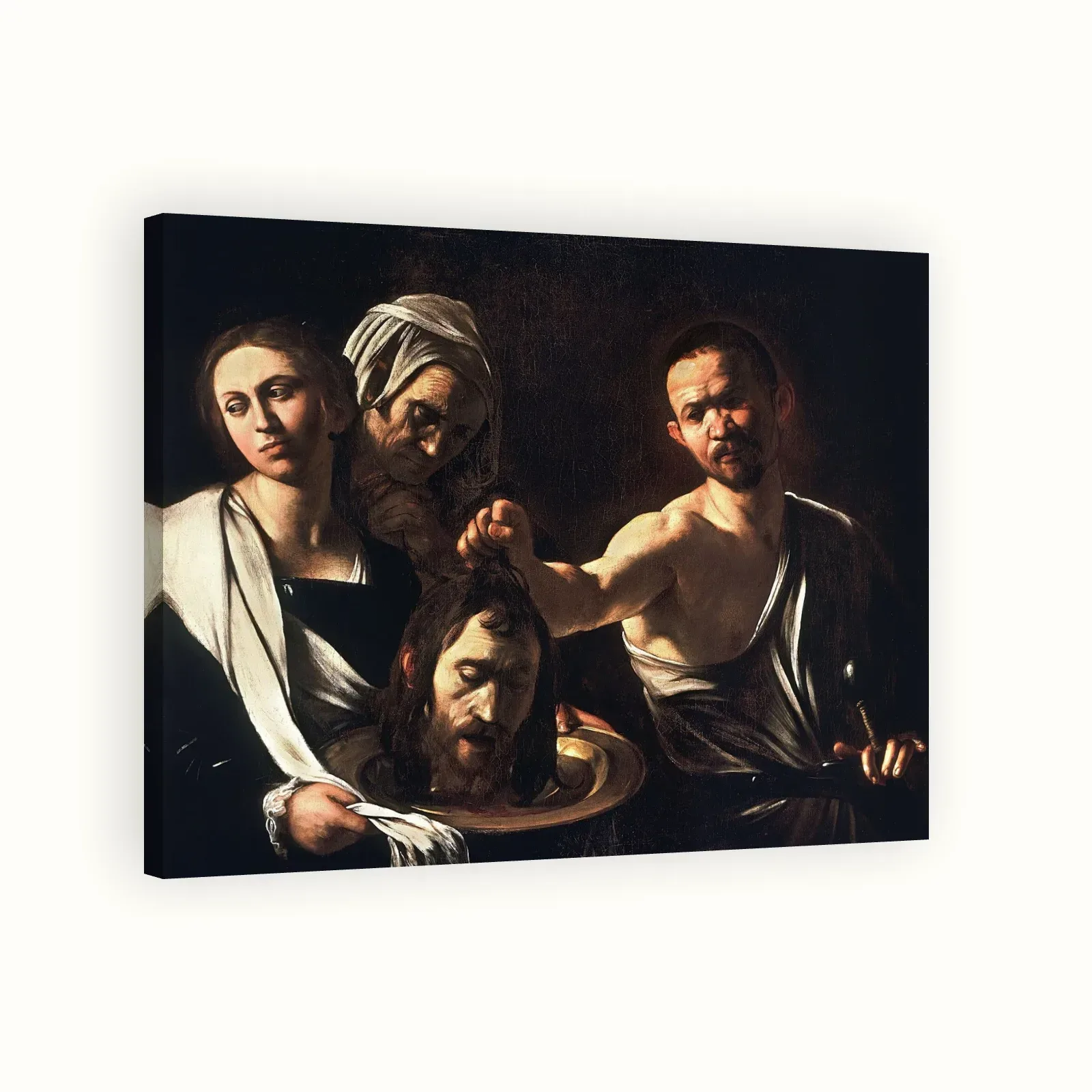 Salome with the Head of John the Baptist by Caravaggio, 1607: Stretched canvas