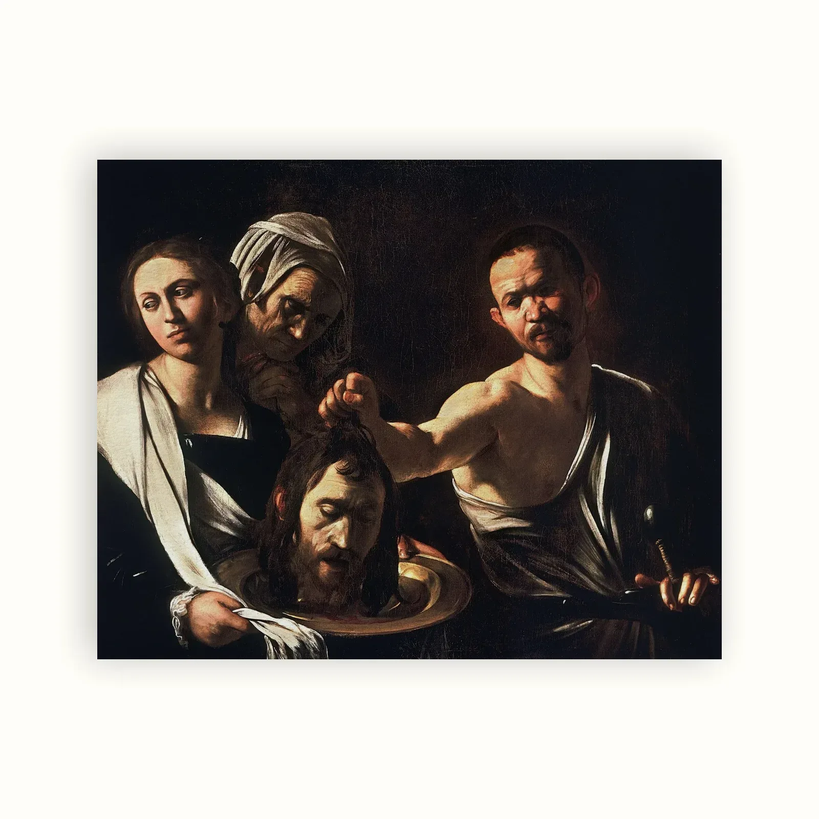Salome with the Head of John the Baptist by Caravaggio, 1607: as a fine art print