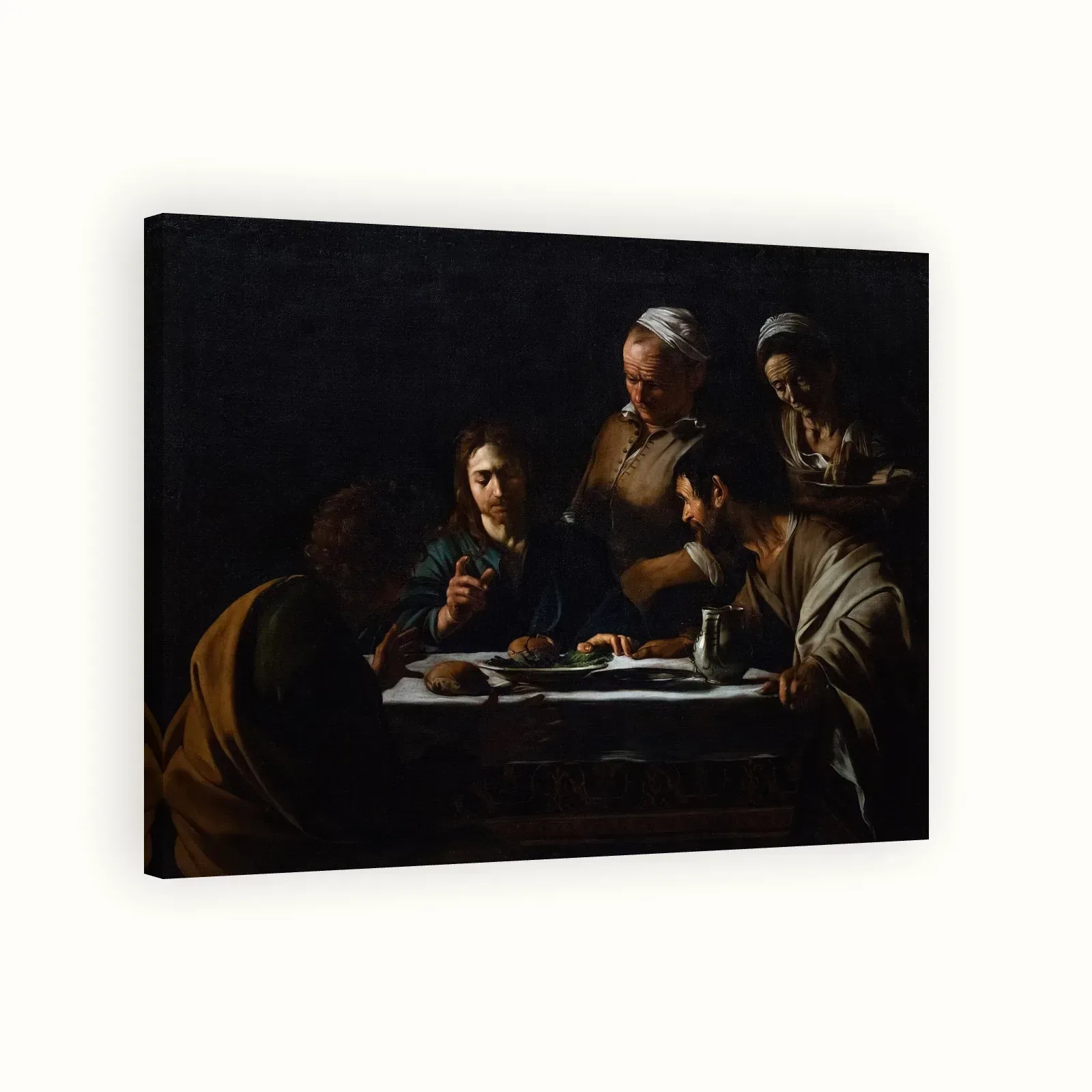 Supper at Emmaus by Caravaggio, 1606: Stretched canvas