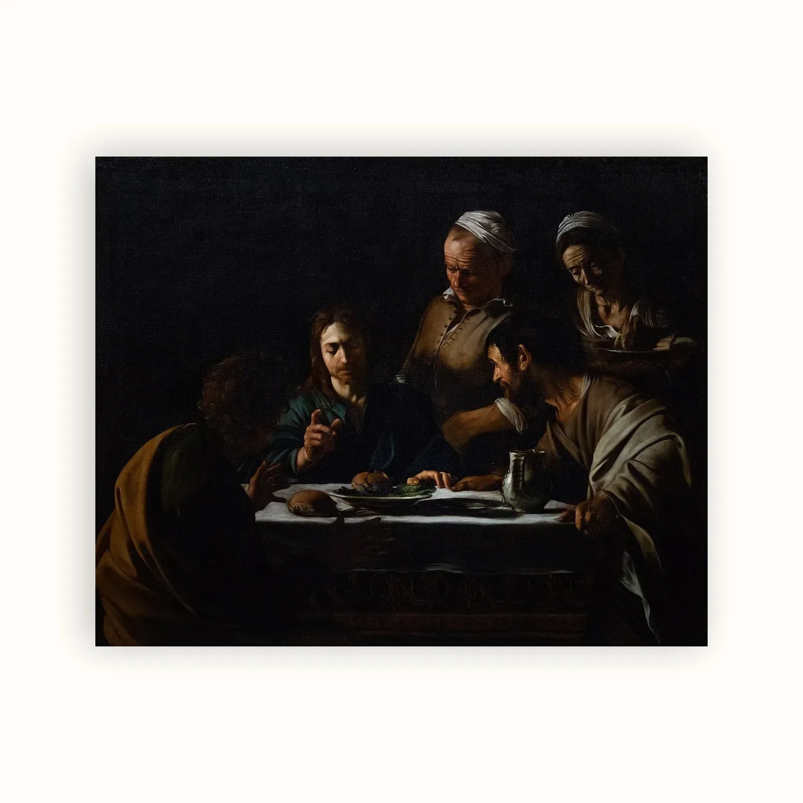 Supper at Emmaus by Caravaggio, 1606: as a fine art print