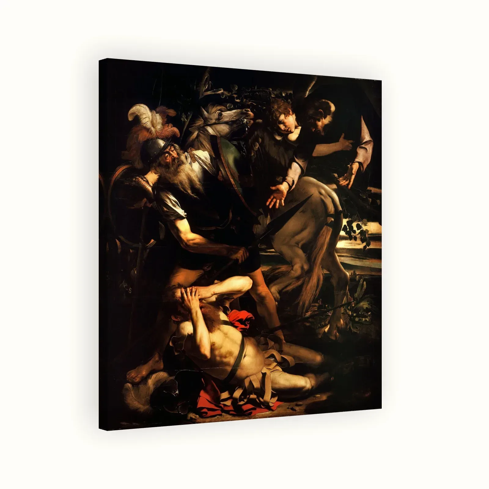 The Conversion of Saint Paul by Caravaggio, 1600–1601: Stretched canvas