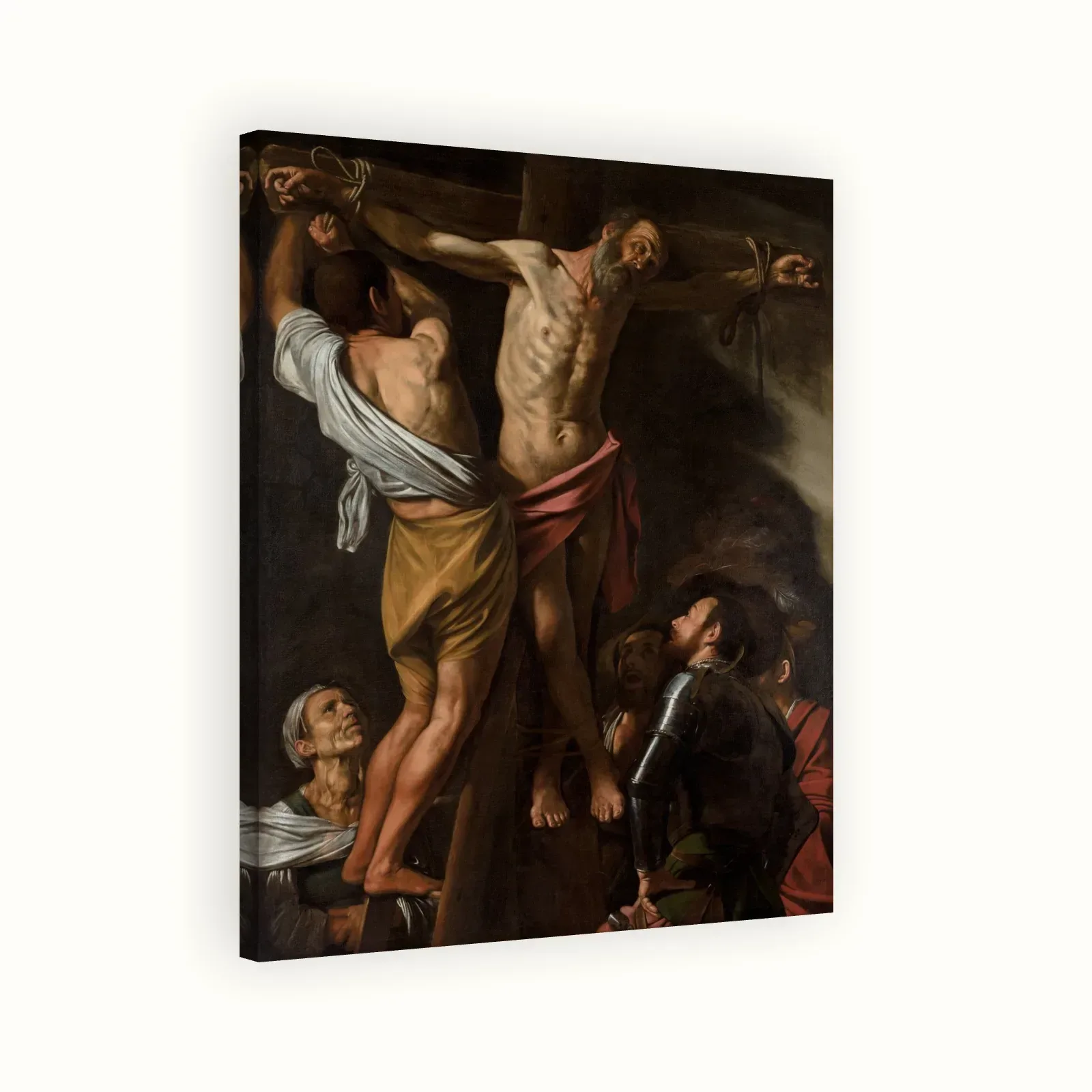 The Crucifixion of Saint Andrew by Caravaggio, 1607: Stretched canvas