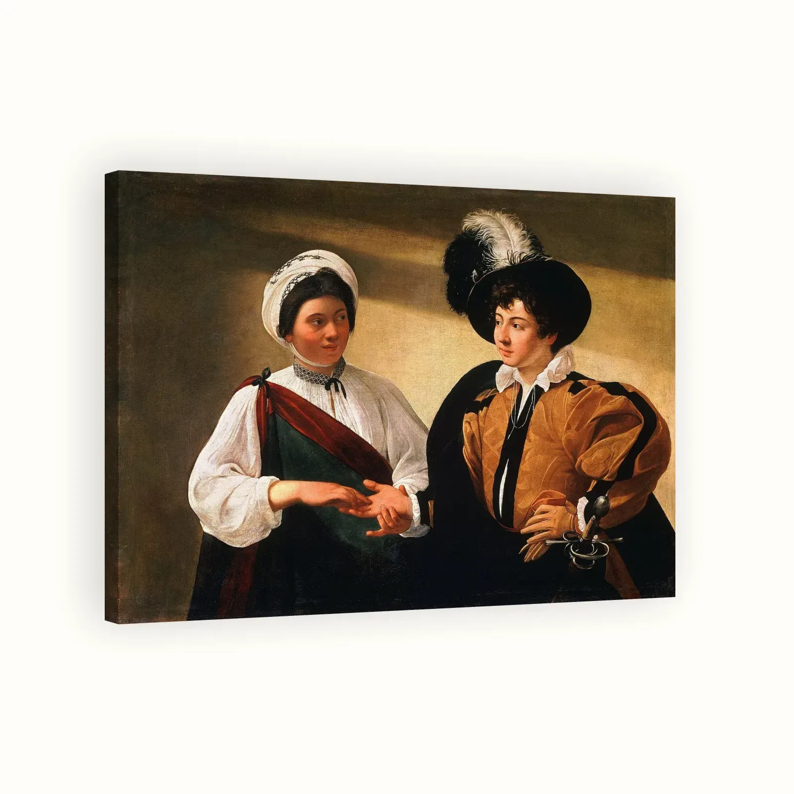 The Fortune Teller by Caravaggio, c. 1594–1595: Stretched canvas