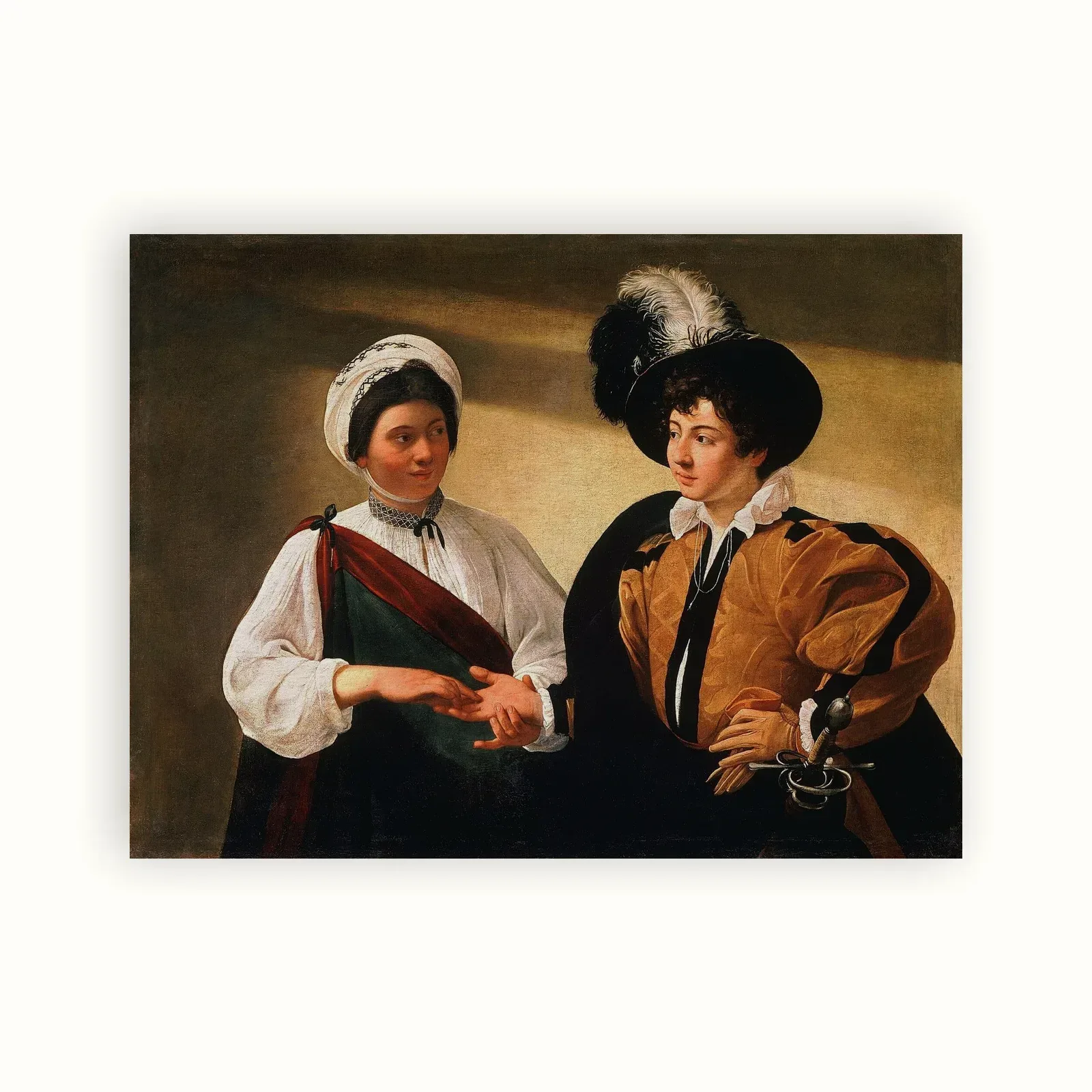 The Fortune Teller by Caravaggio, c. 1594–1595: as a fine art print