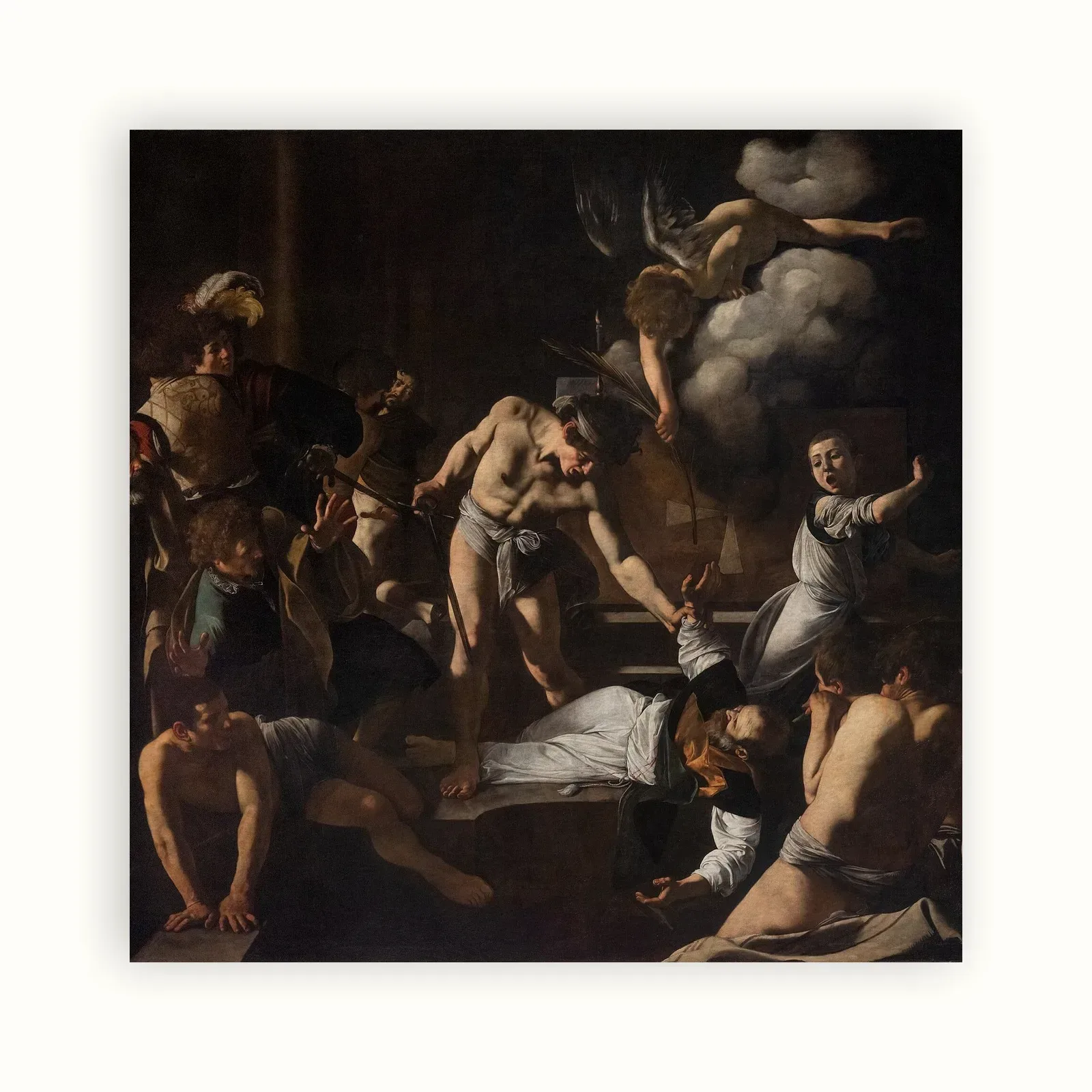 The Martyrdom of Saint Matthew by Caravaggio, 1600: as a fine art print