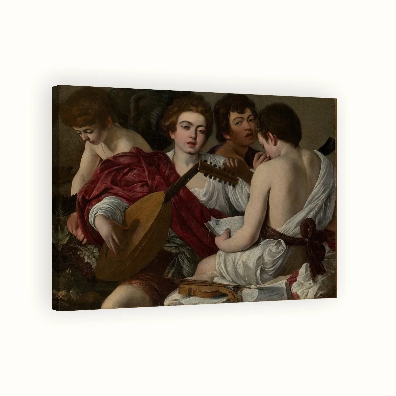 The Musicians by Caravaggio, c. 1595: Stretched canvas
