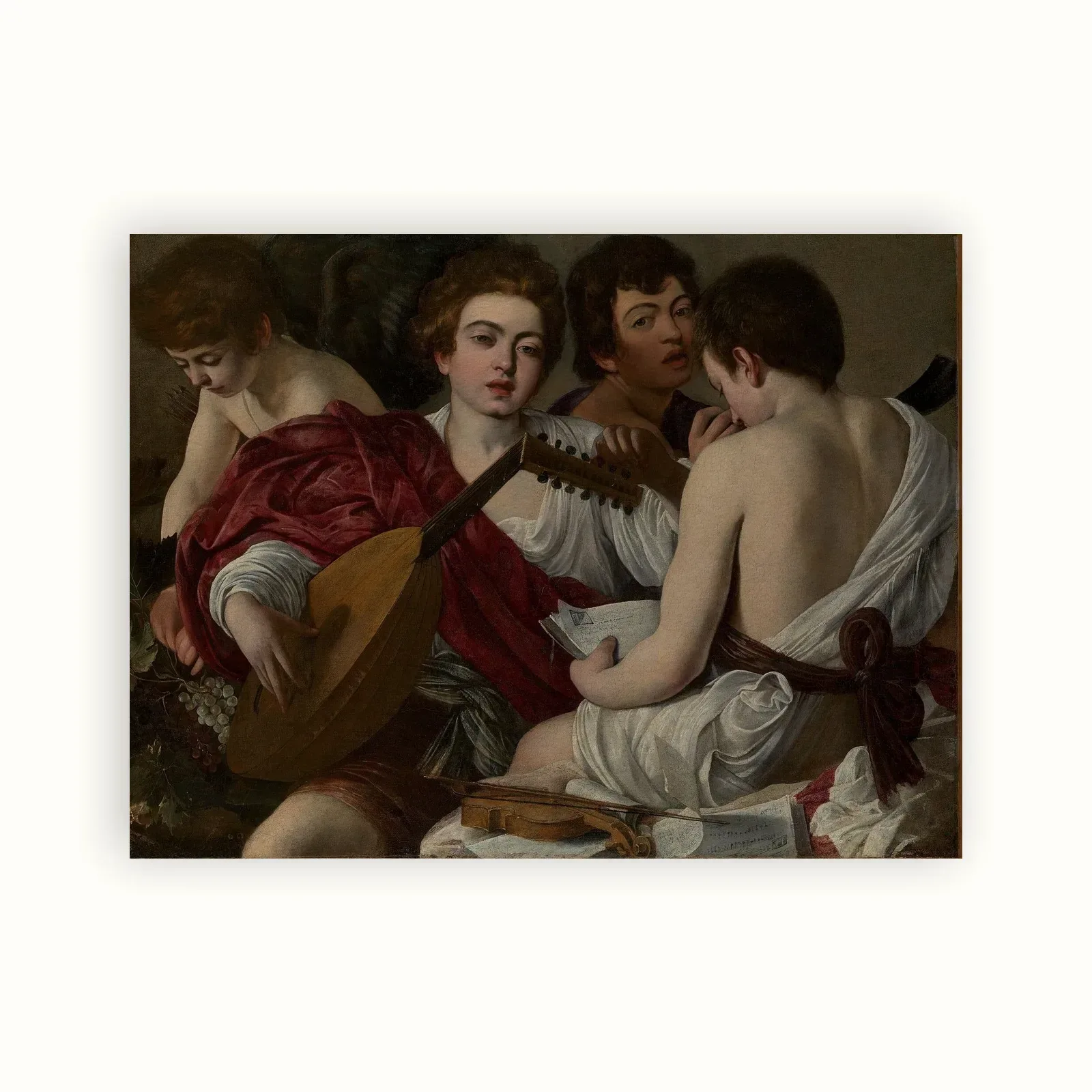The Musicians by Caravaggio, c. 1595: as a fine art print
