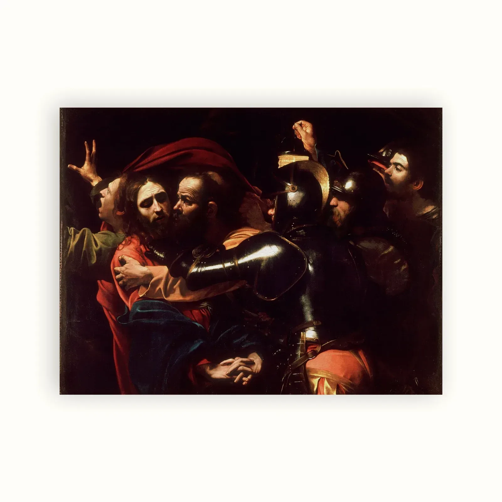 The Taking of Christ by Caravaggio, 1602: as a fine art print
