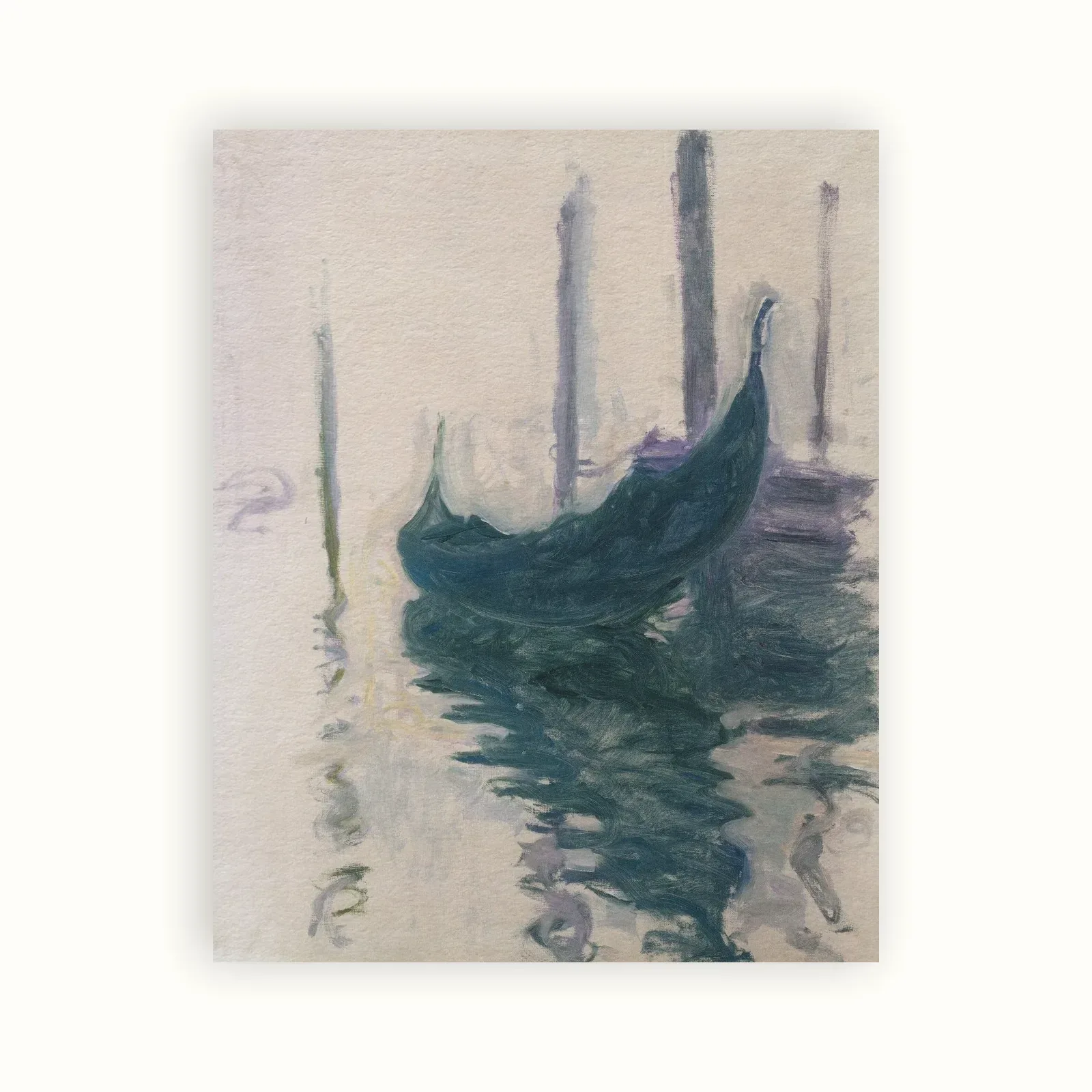 Gondola in Venice by Claude Monet, 1908: as a fine art print