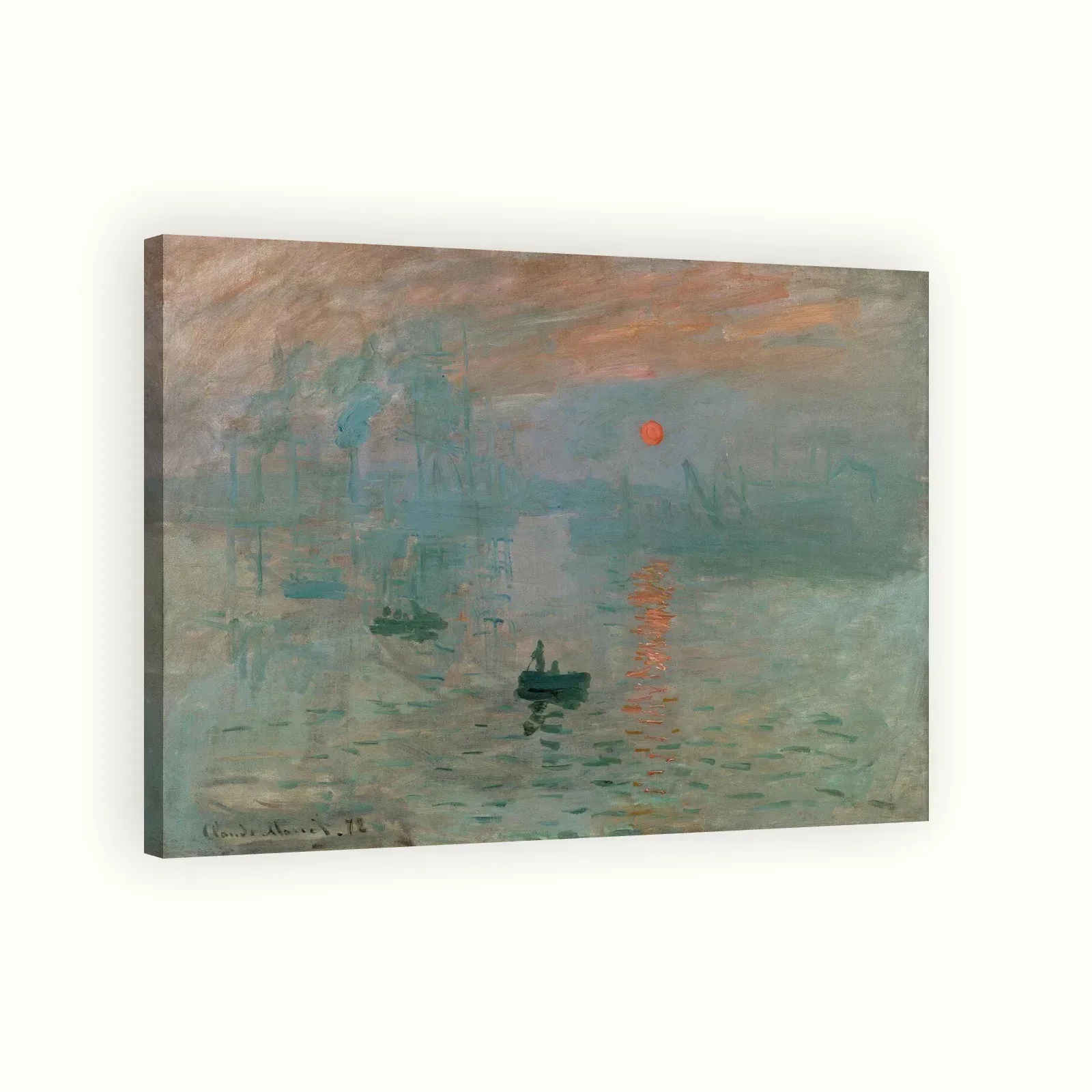 Impression, Sunrise by Claude Monet, 1872: Stretched canvas