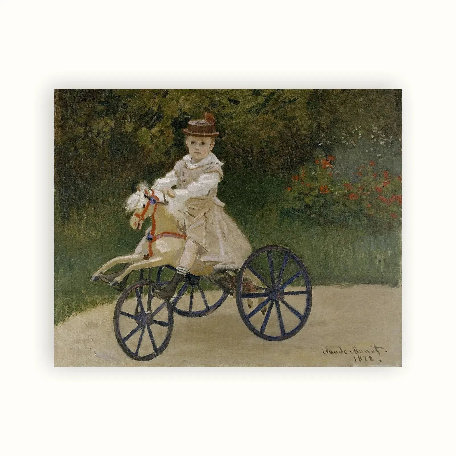 Jean Monet on His Hobby Horse by Claude Monet, 1872: as a fine art print