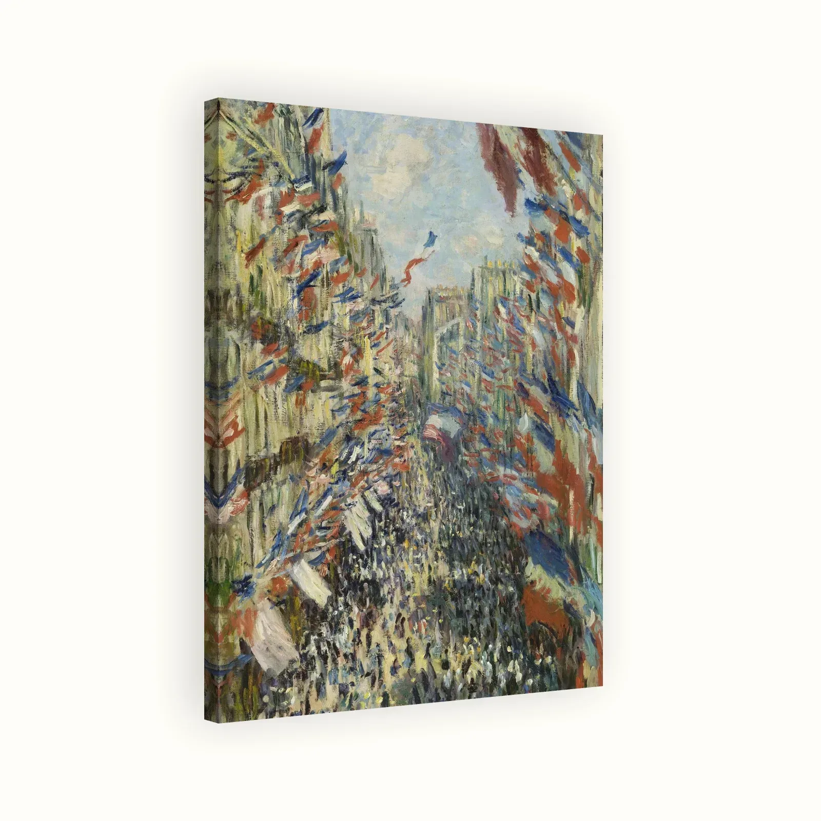 La Rue Montorgueil by Claude Monet, 1878: Stretched canvas
