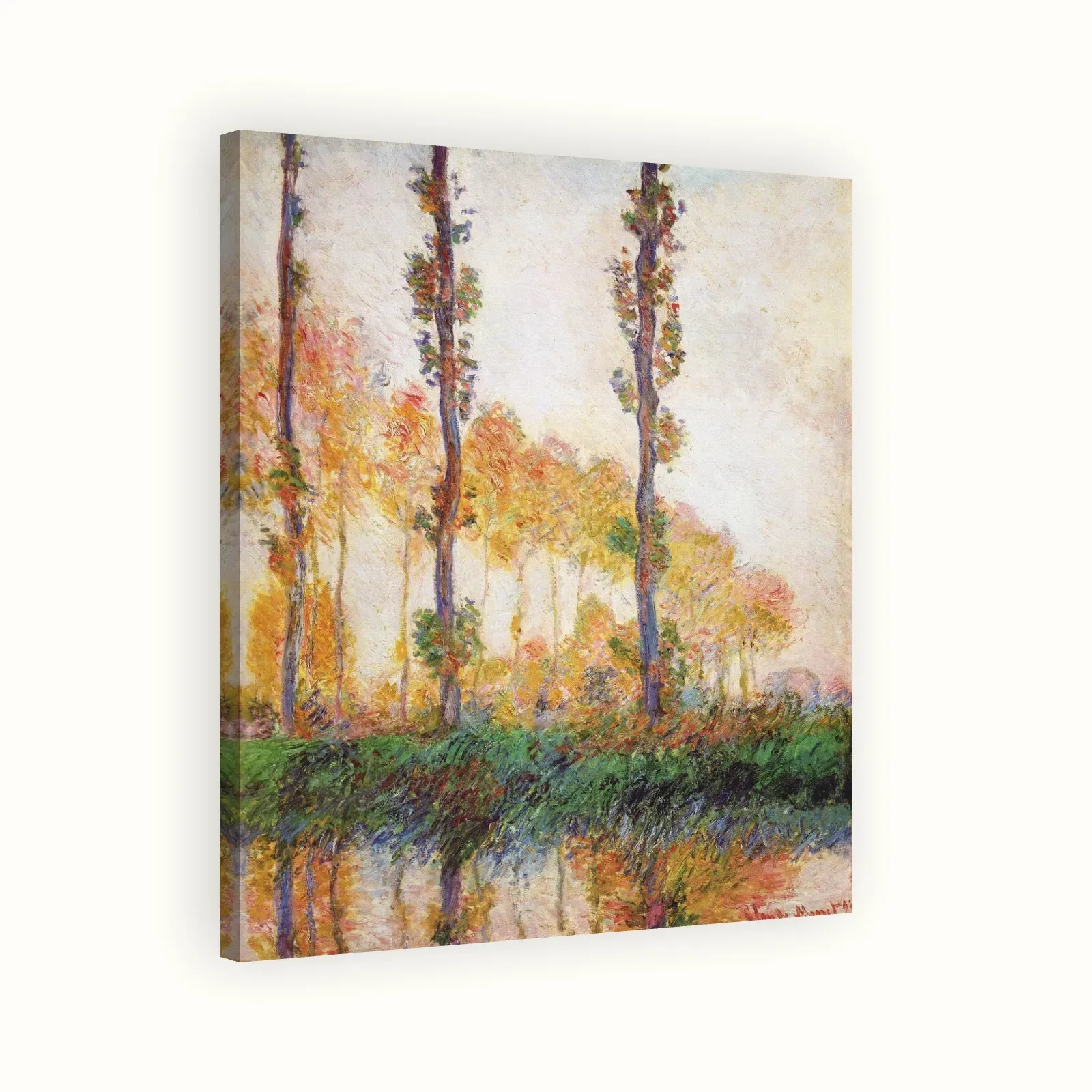 Poplars (Autumn) by Claude Monet, 1891: Stretched canvas