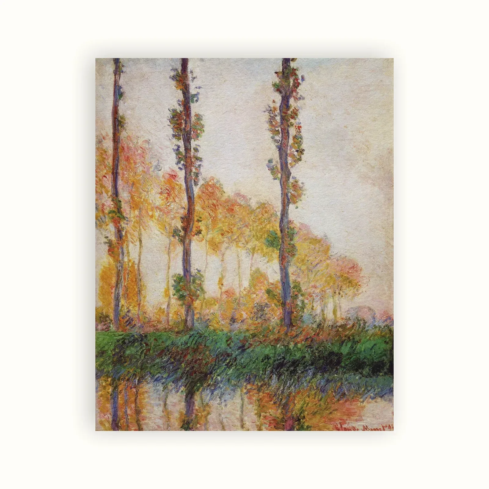 Poplars (Autumn) by Claude Monet, 1891: as a fine art print