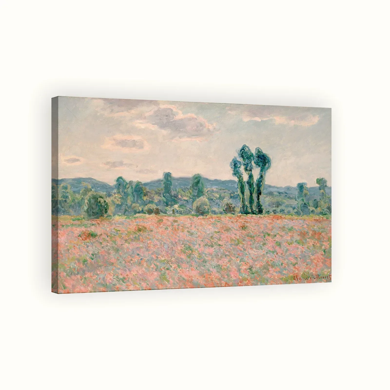 Poppy Field by Claude Monet, 1890: Stretched canvas