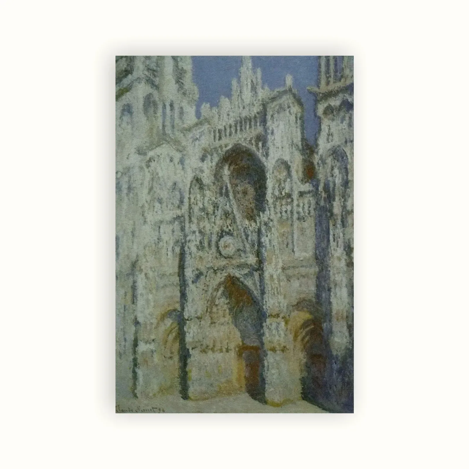 Rouen Cathedral, Full Sunlight (Harmony in Blue and Gold) by Claude Monet, 1893: as a fine art print