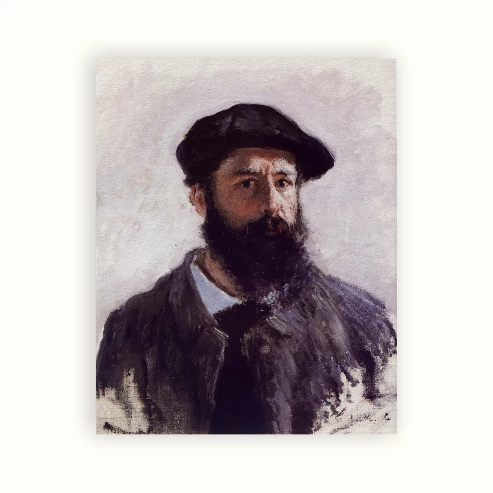 Self-portrait in Beret by Claude Monet, 1886: as a fine art print
