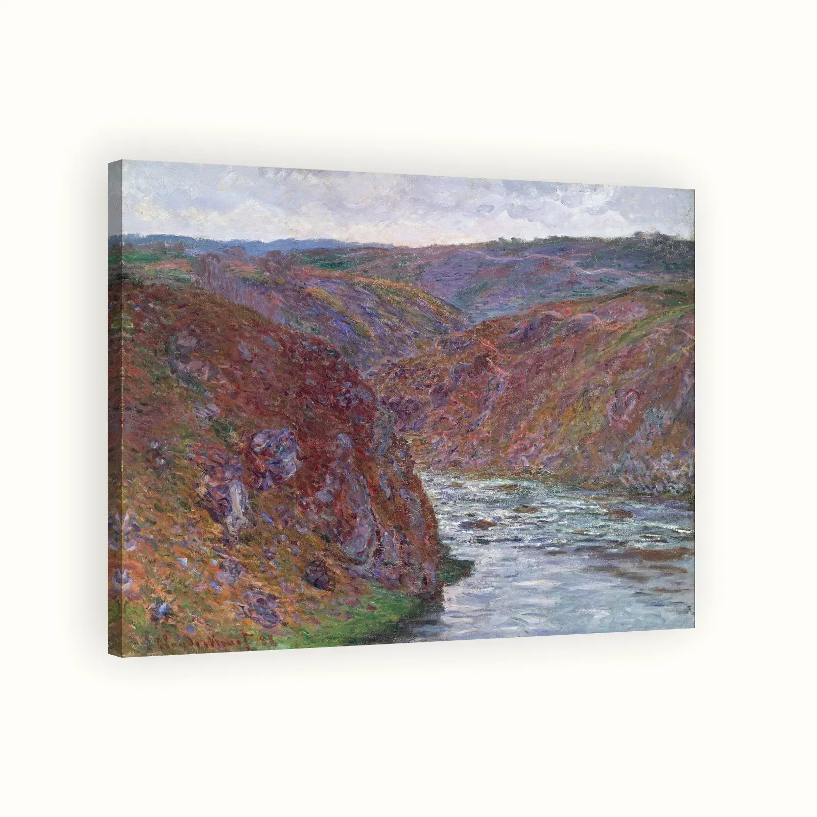 Valley of the Creuse (Gray Day) by Claude Monet, 1889: Stretched canvas