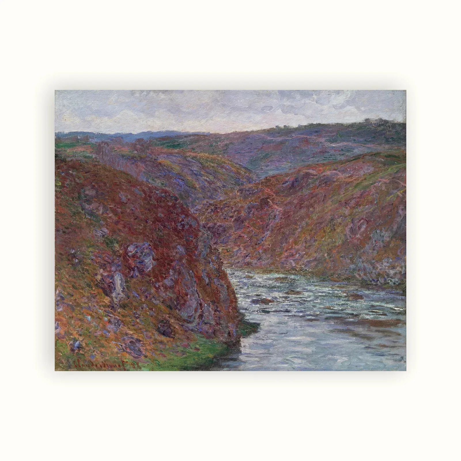 Valley of the Creuse (Gray Day) by Claude Monet, 1889: as a fine art print
