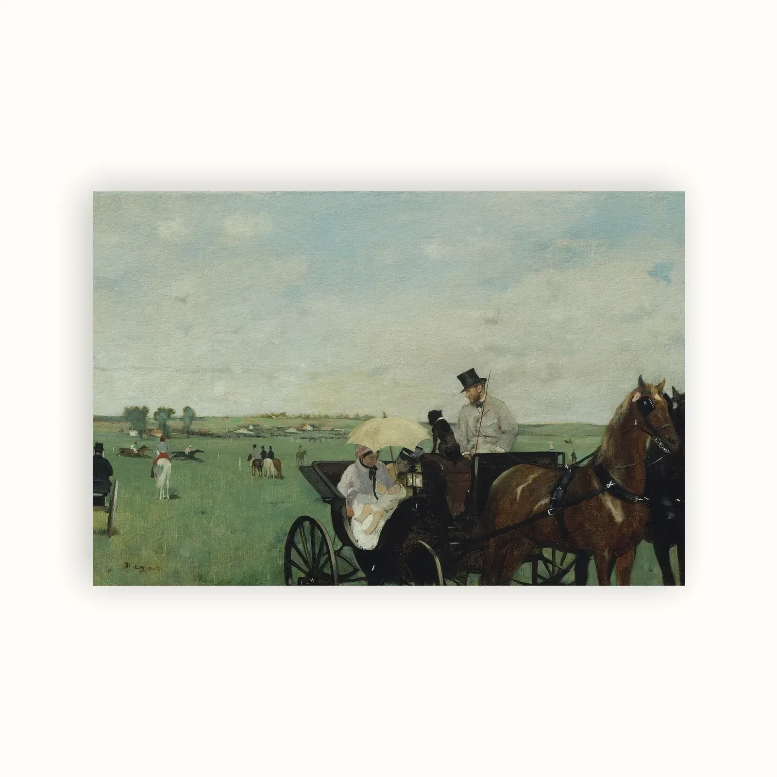 At the Races in the Countryside by Edgar Degas, 1869: as a fine art print