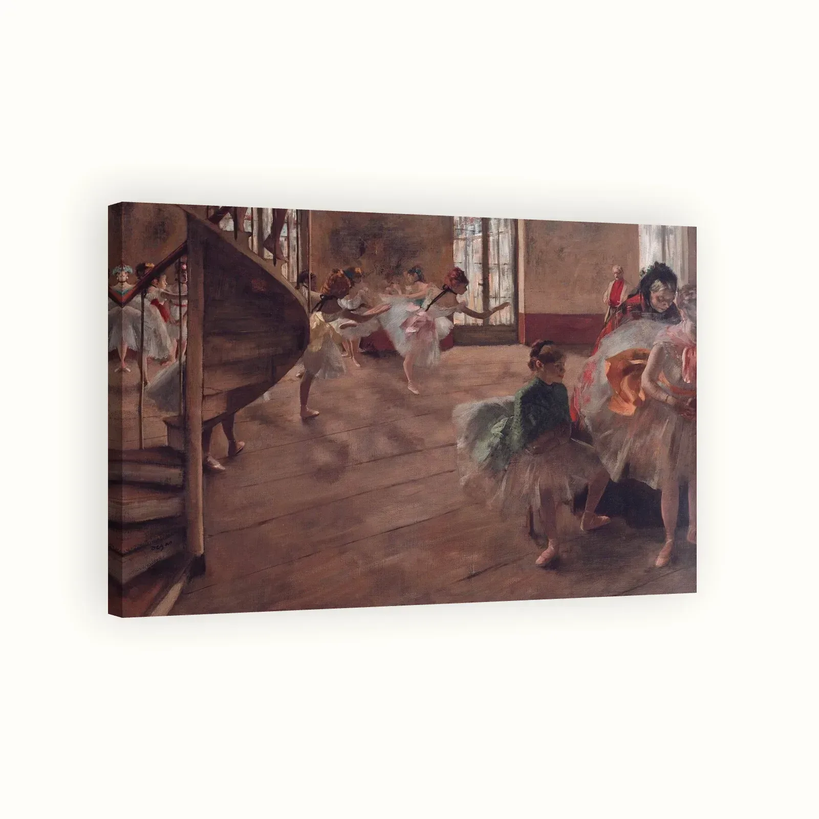 Ballet Rehearsal by Edgar Degas, 1874: Stretched canvas