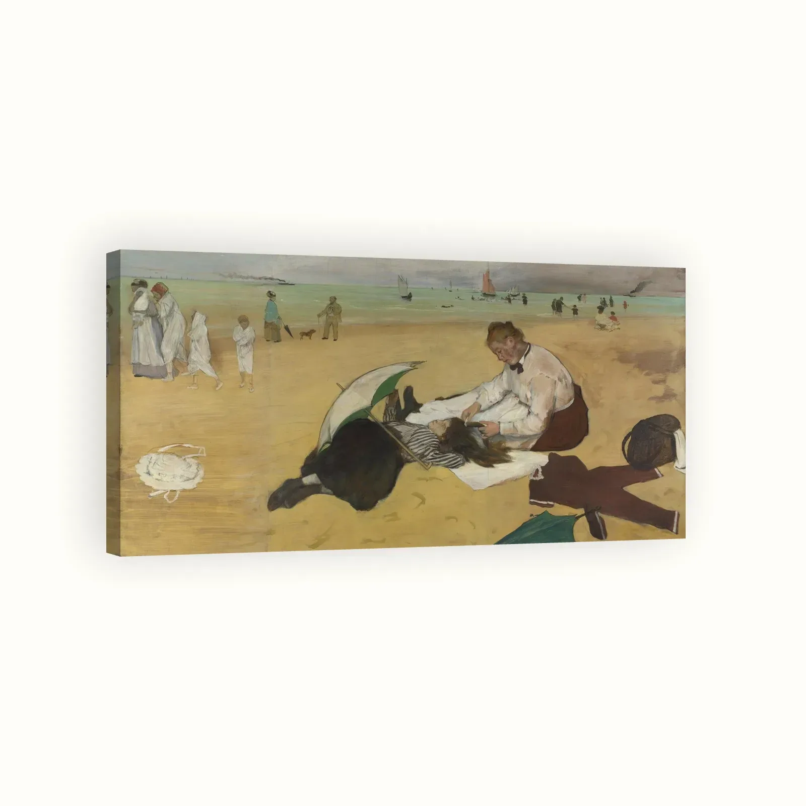 Beach Scene by Edgar Degas, c. 1869–1870: Stretched canvas
