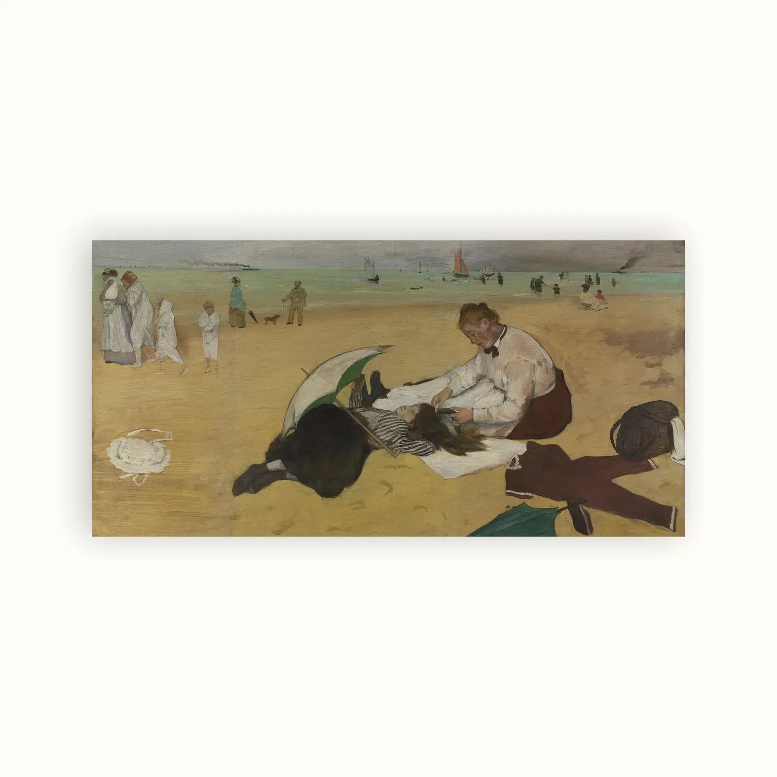 Beach Scene by Edgar Degas, c. 1869–1870: as a fine art print