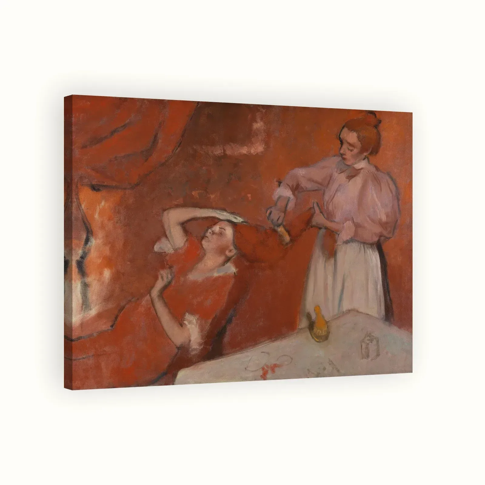 Combing the Hair by Edgar Degas, c. 1896: Stretched canvas