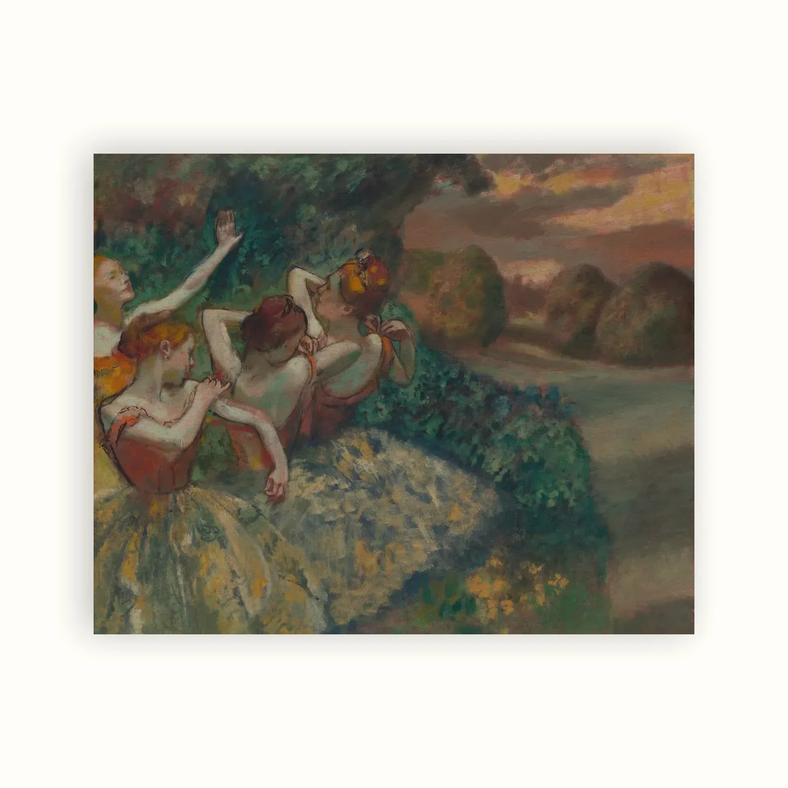 Four Dancers by Edgar Degas, c. 1899: as a fine art print