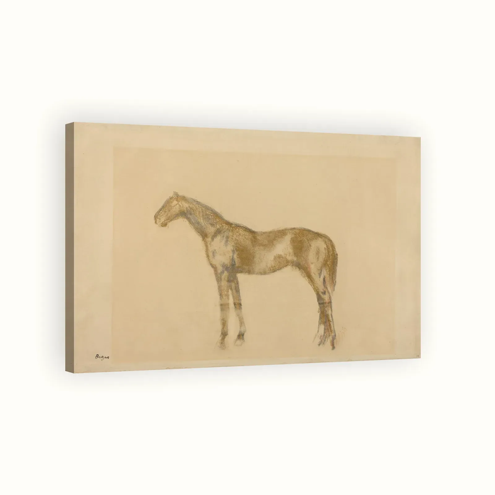 Horse by Edgar Degas, c. 1890: Stretched canvas