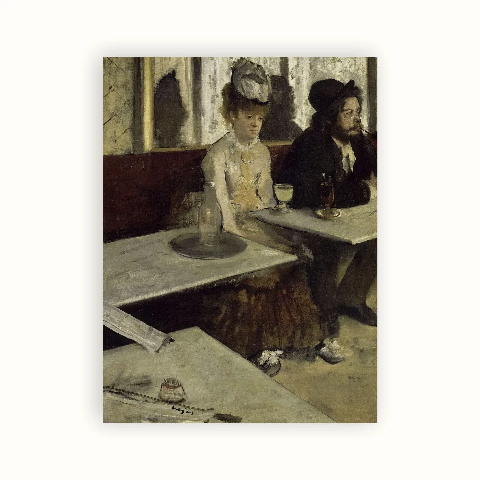 L'Absinthe by Edgar Degas, 1875–1876: as a fine art print