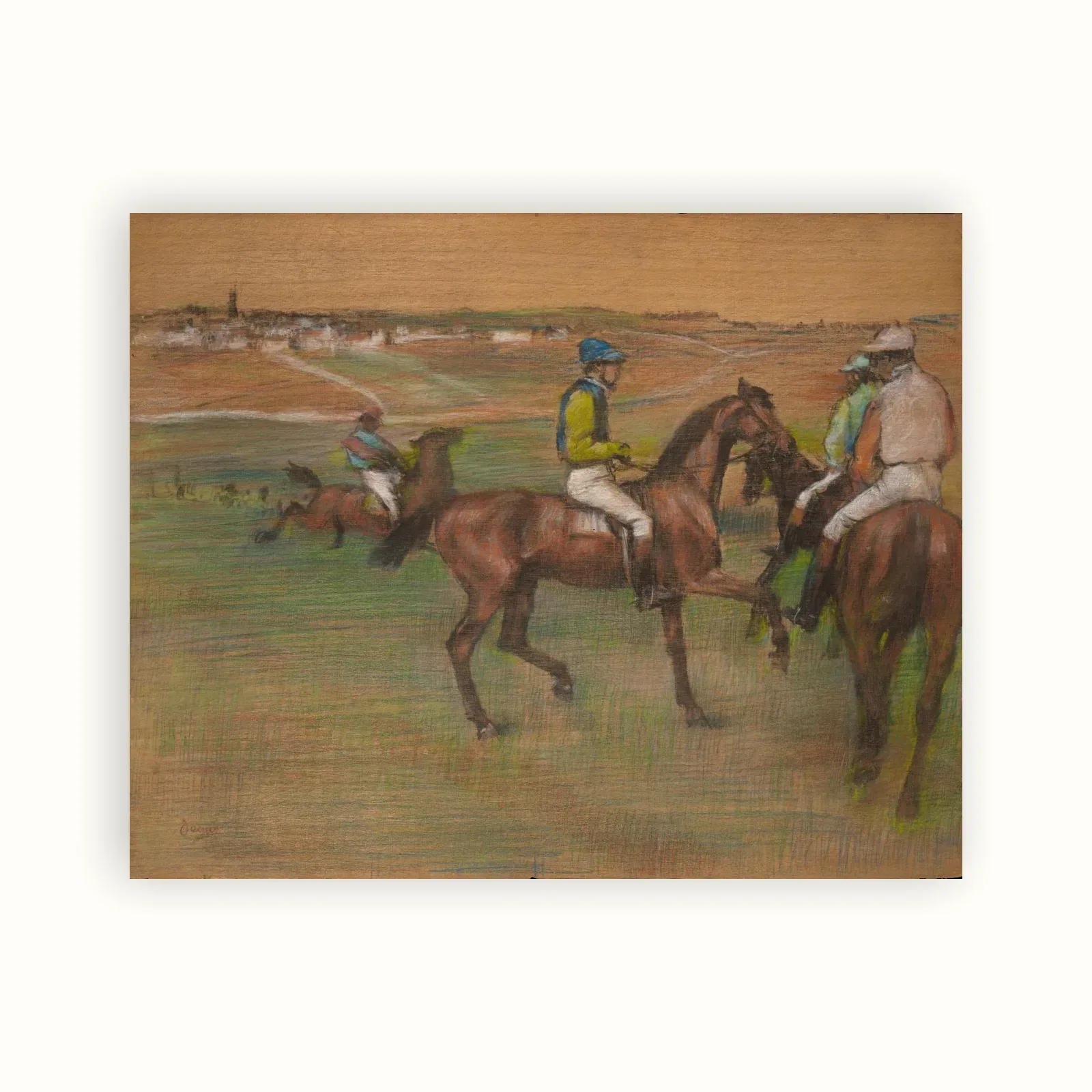 Race Horses by Edgar Degas, c. 1885–1888: as a fine art print