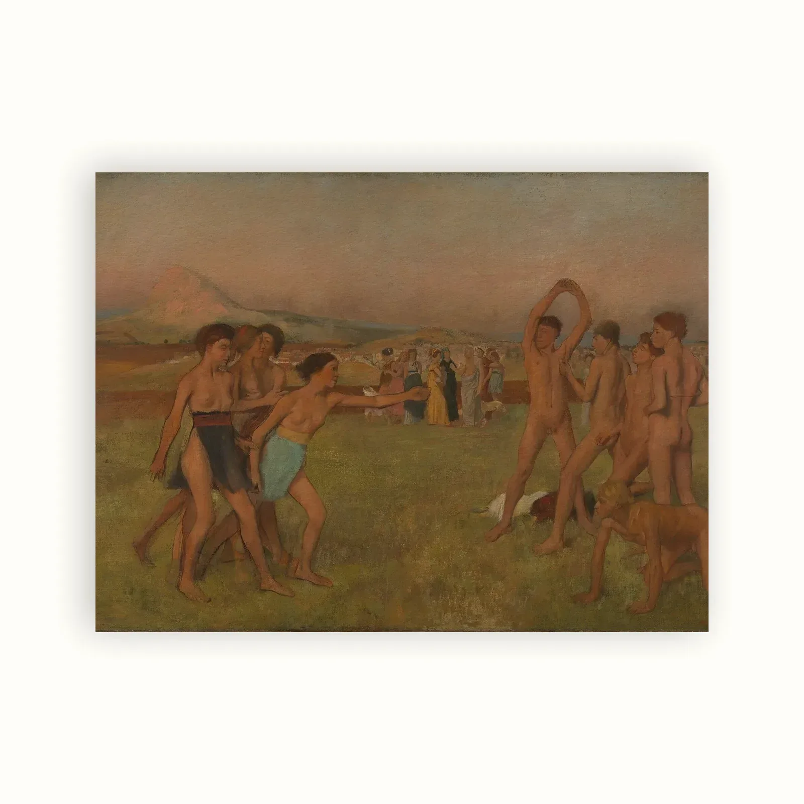 Young Spartans Exercising by Edgar Degas, c. 1860: as a fine art print