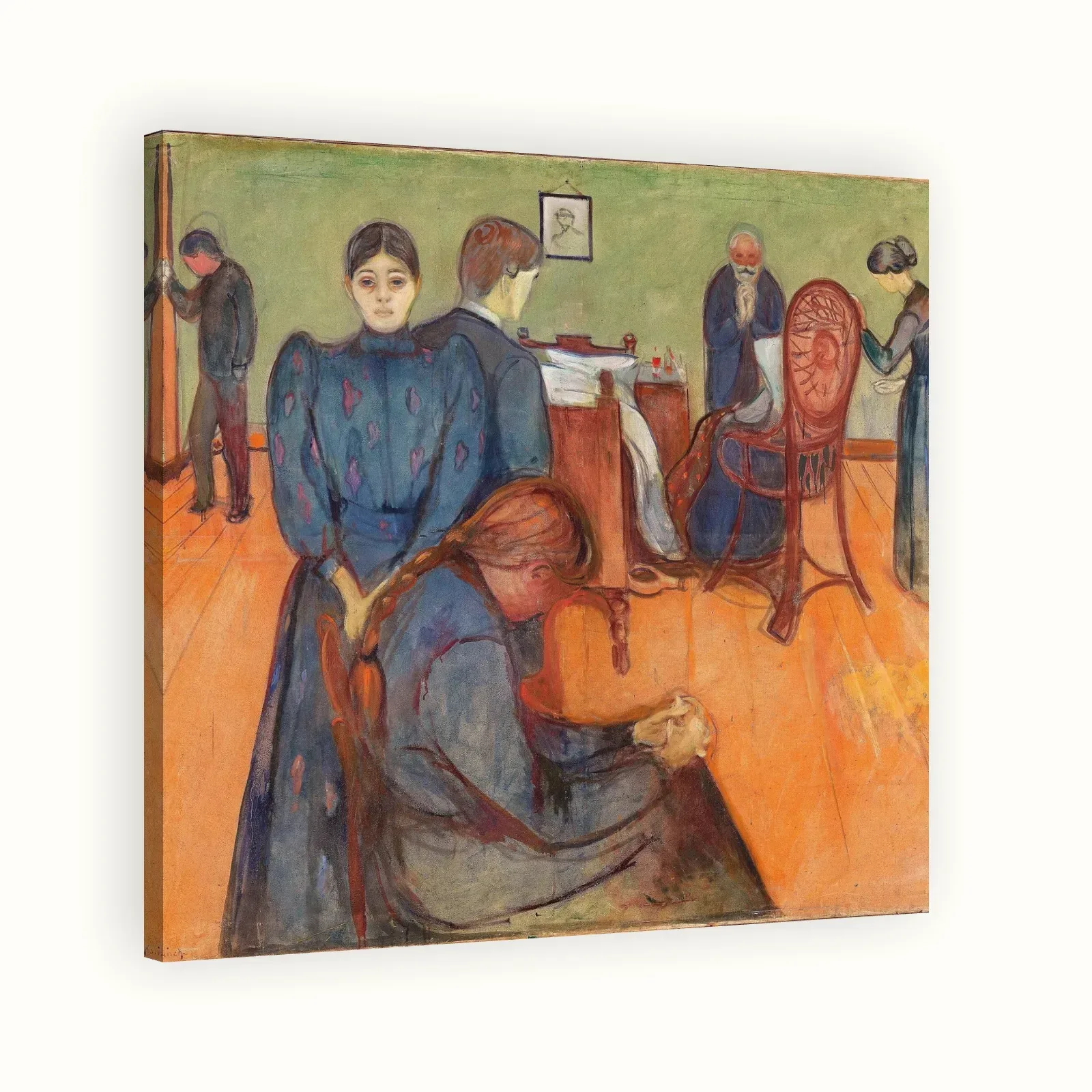 Death in the Sickroom by Edvard Munch, : Stretched canvas