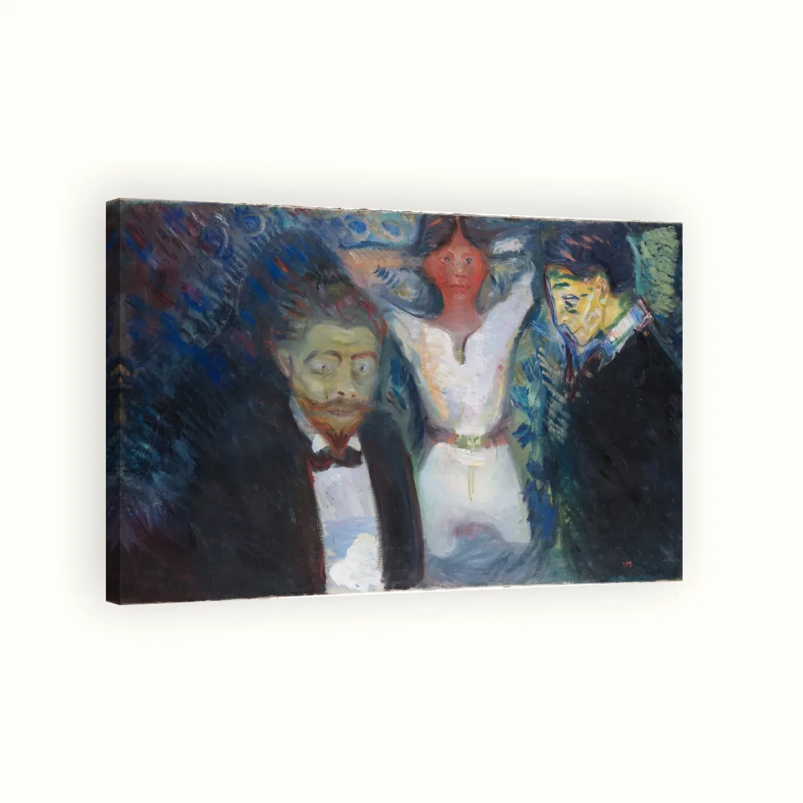 Jealousy by Edvard Munch, 1913: Stretched canvas