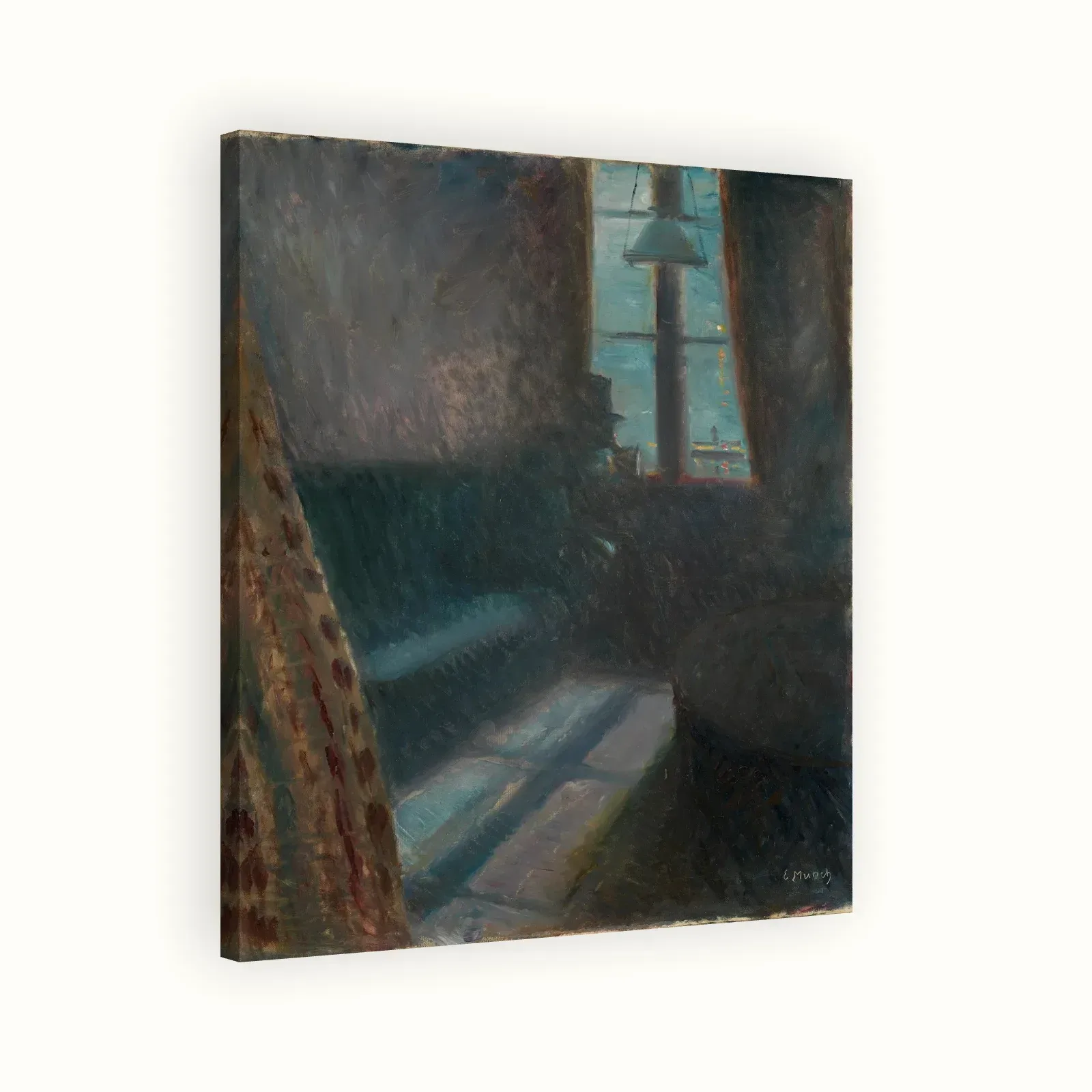 Night in Saint-Cloud by Edvard Munch, 1890: Stretched canvas