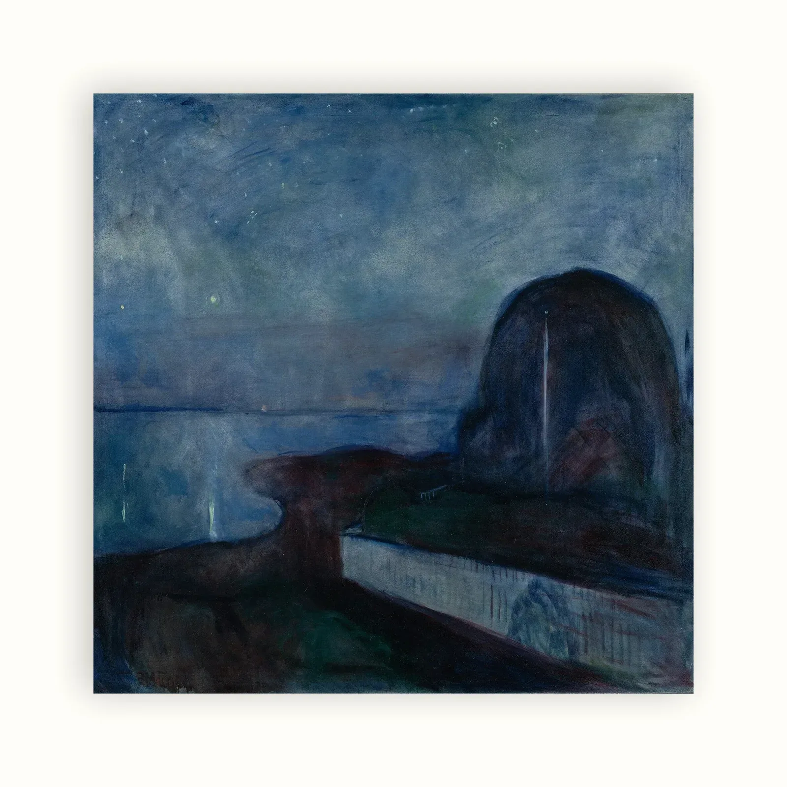 Starry Night by Edvard Munch, 1893: as a fine art print
