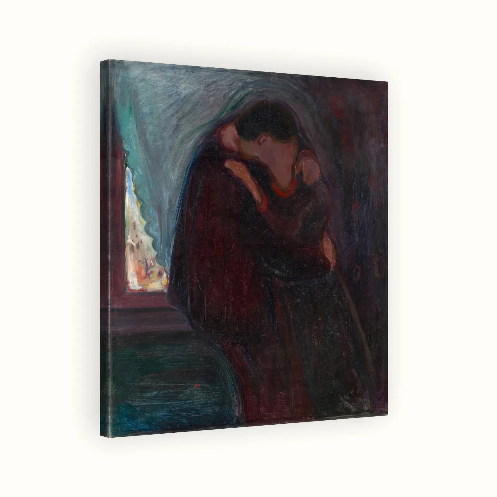 The Kiss by Edvard Munch, 1897: Stretched canvas