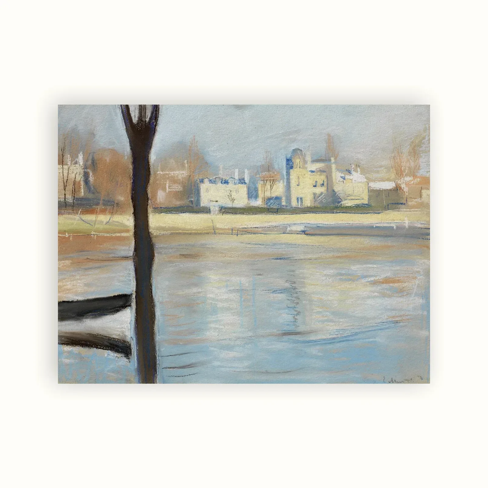 The Seine at Saint-Cloud by Edvard Munch, 1890: as a fine art print