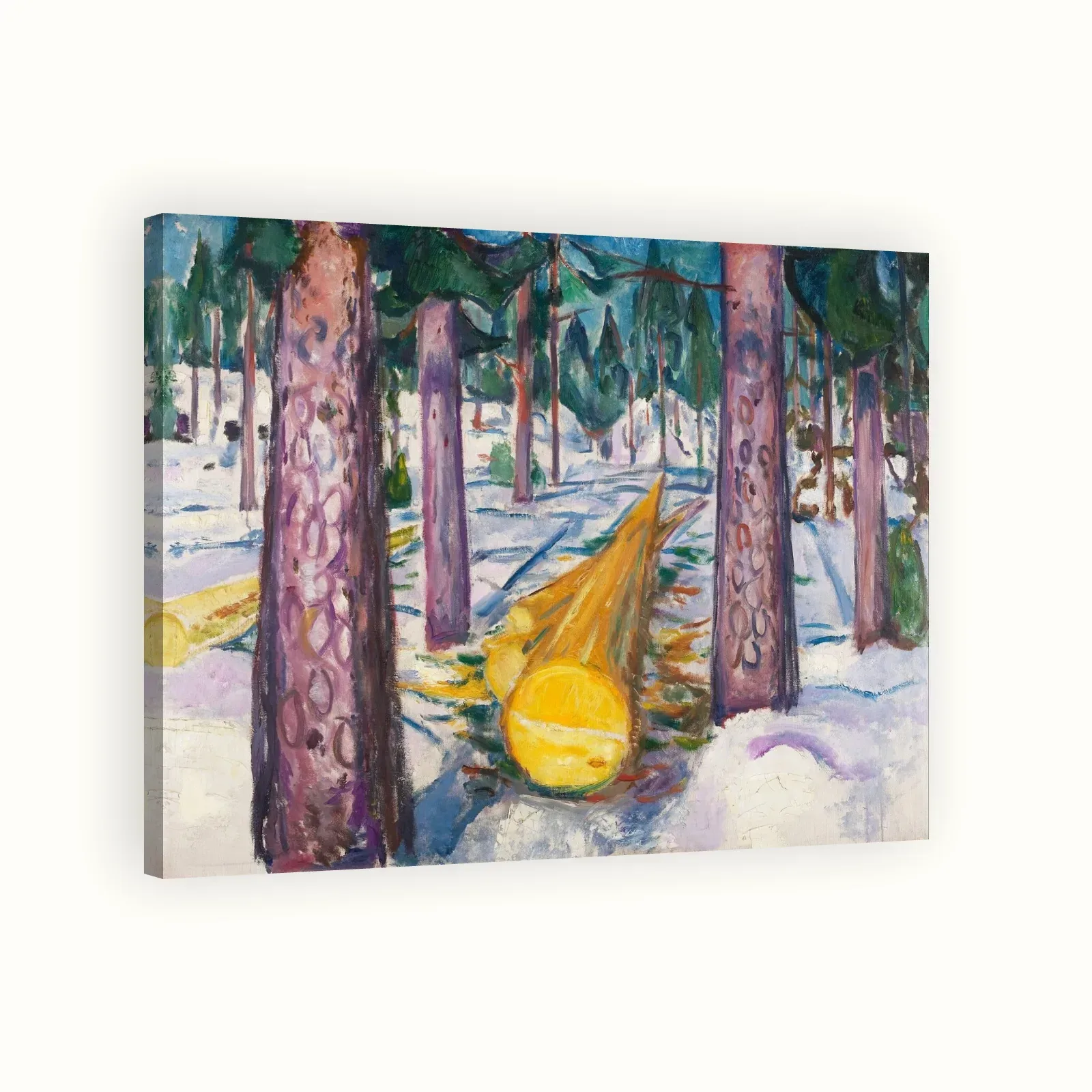 The Yellow Log by Edvard Munch, 1912: Stretched canvas